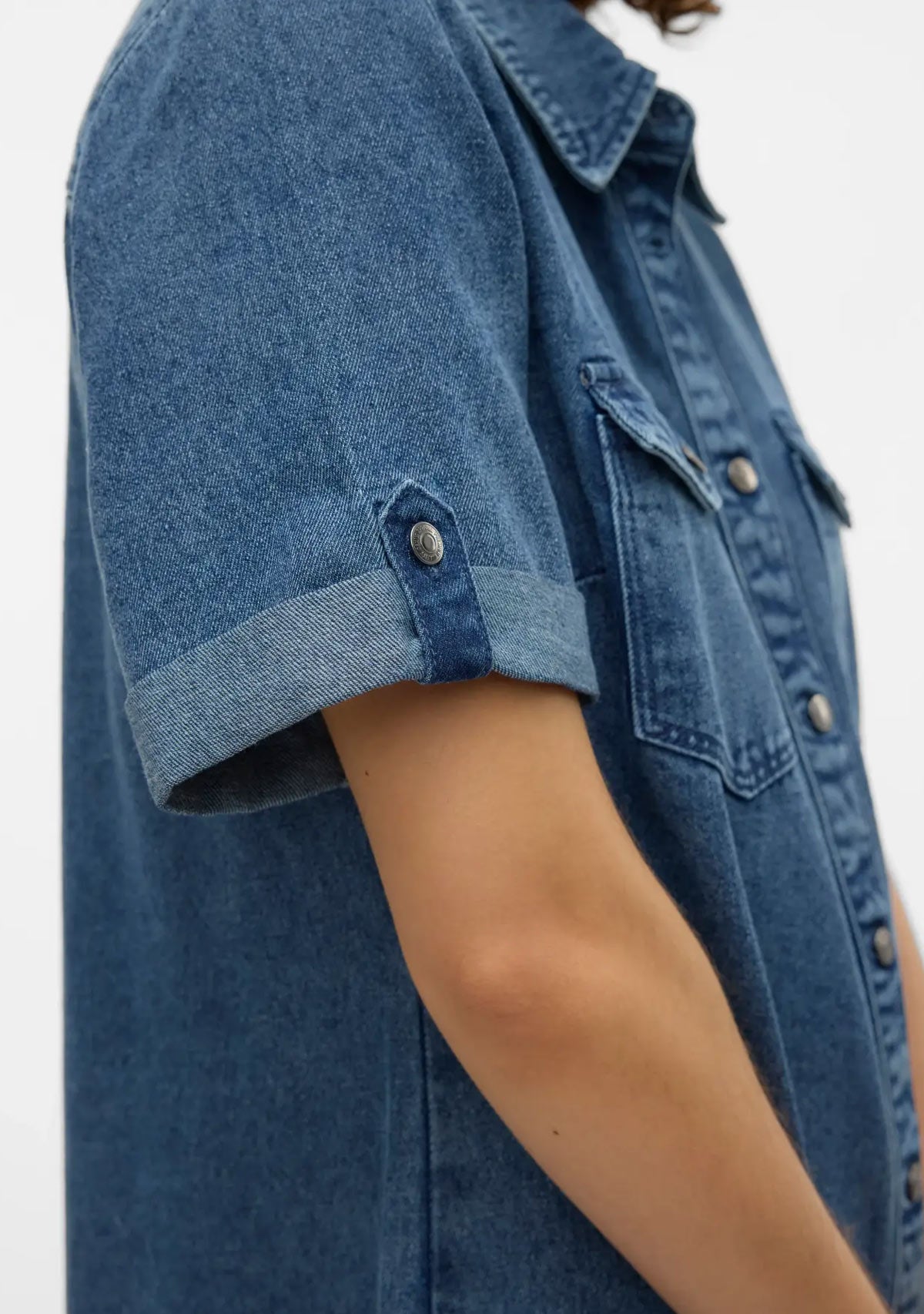 white christmas dresses VM Jennie SS Short Denim Dress
