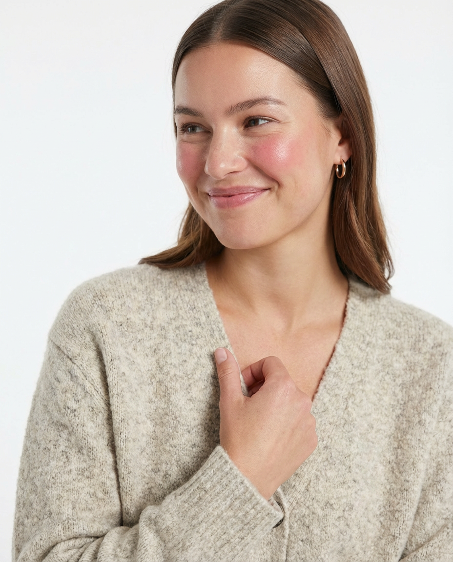 VM Boom LS V-Neck Button Cardigan Birch | The Latest Scoop VM Boom LS V-Neck Button Cardigan Birch | The Latest Scoop