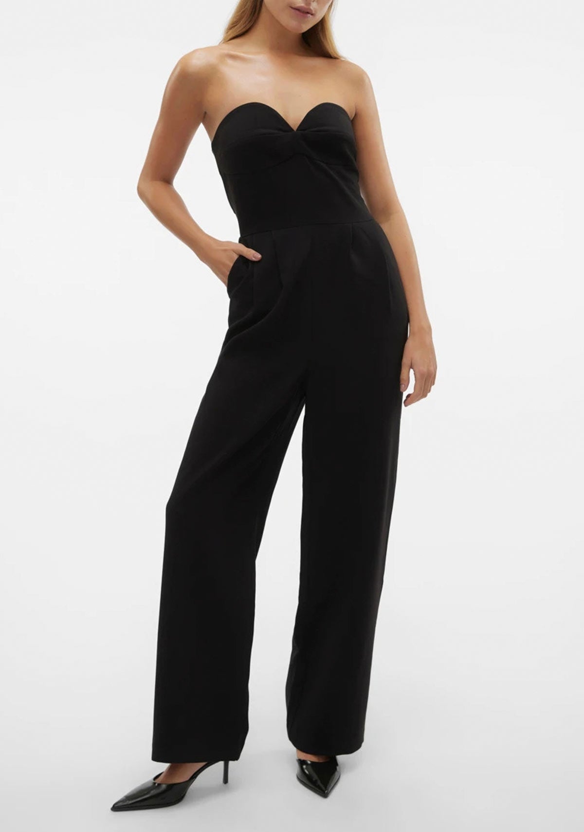 VM Haven Bandeau Jumpsuit Black 40 at The Latest Scoop