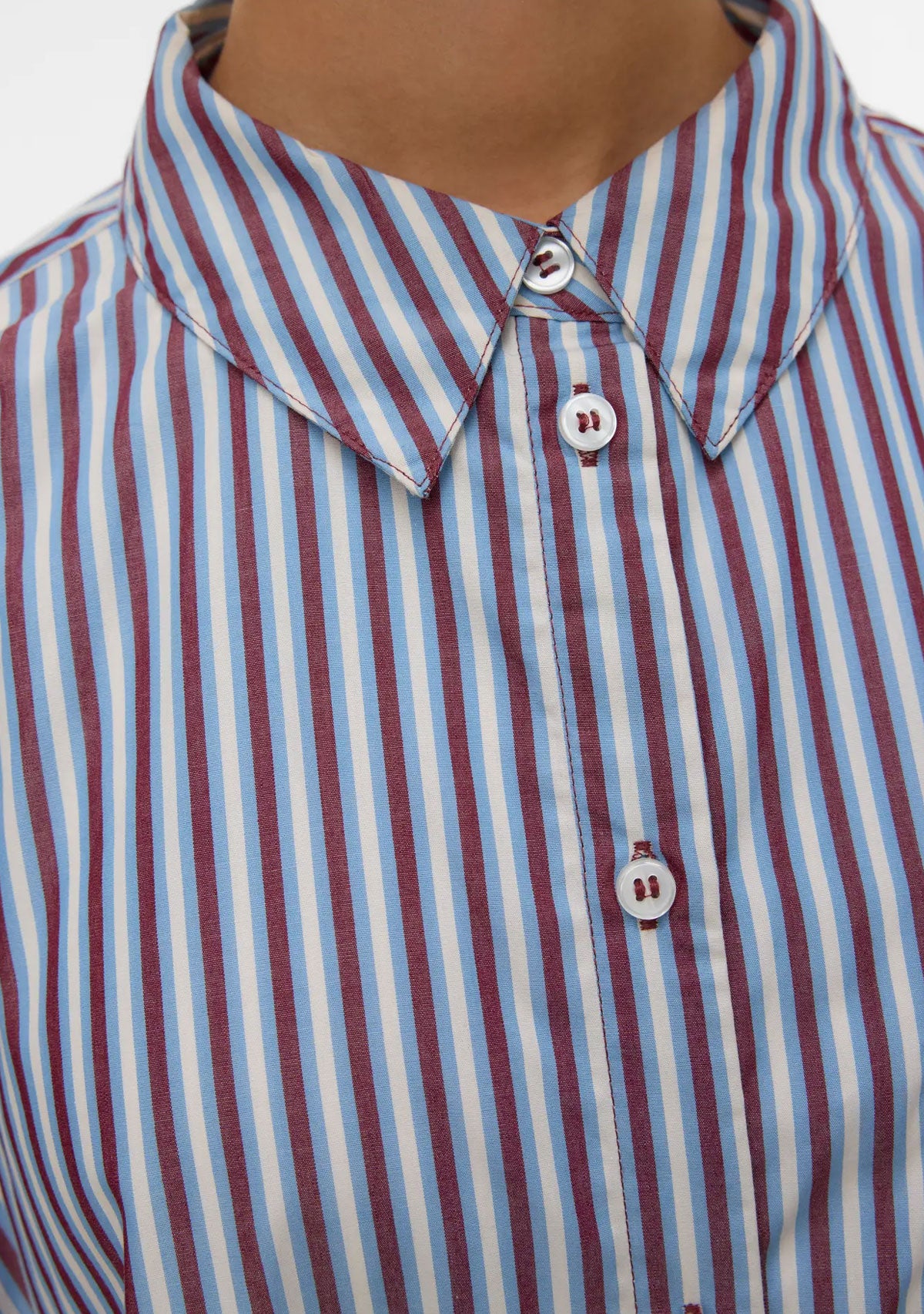 AWParina Ls Loose Stripe Shirt Vma Noos Zinfandel/Birch