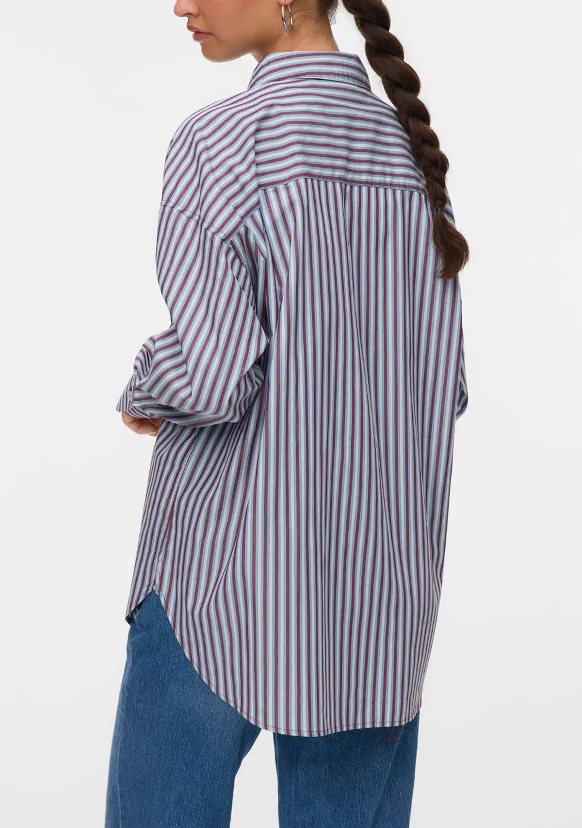 AWParina Ls Loose Stripe Shirt Vma Noos Zinfandel/Birch