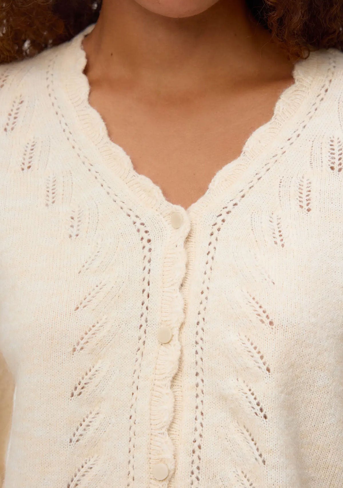 VMLya Ls Vneck Cardigan Btq Birch