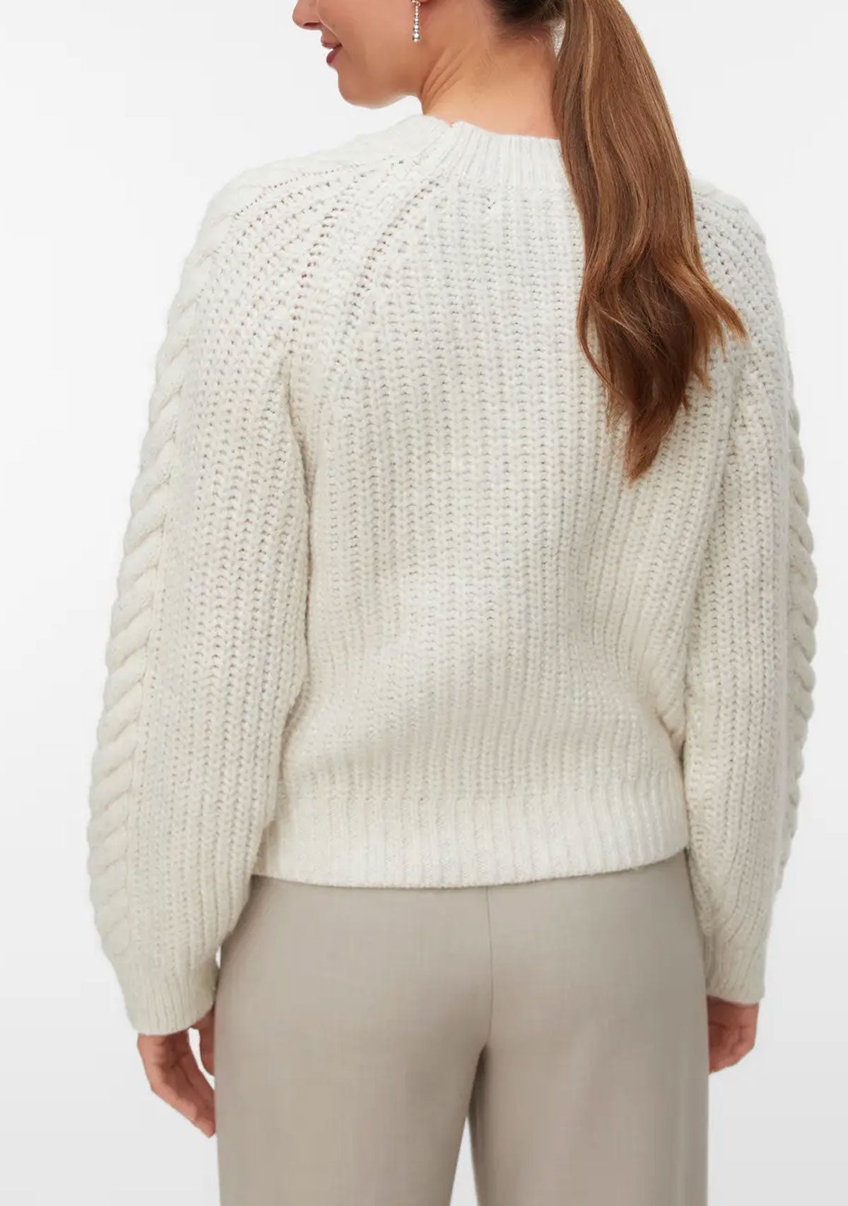 VmMJada Ls Oneck Cable Pullover Birch