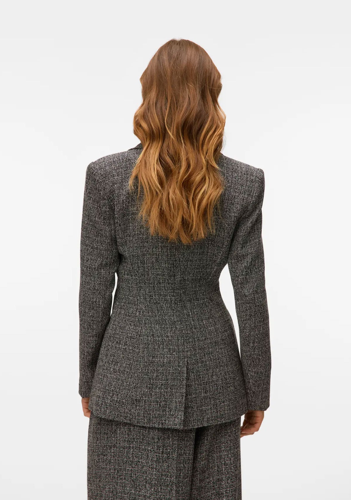 VmMPerle Ls Fitted Bow Blazer Black