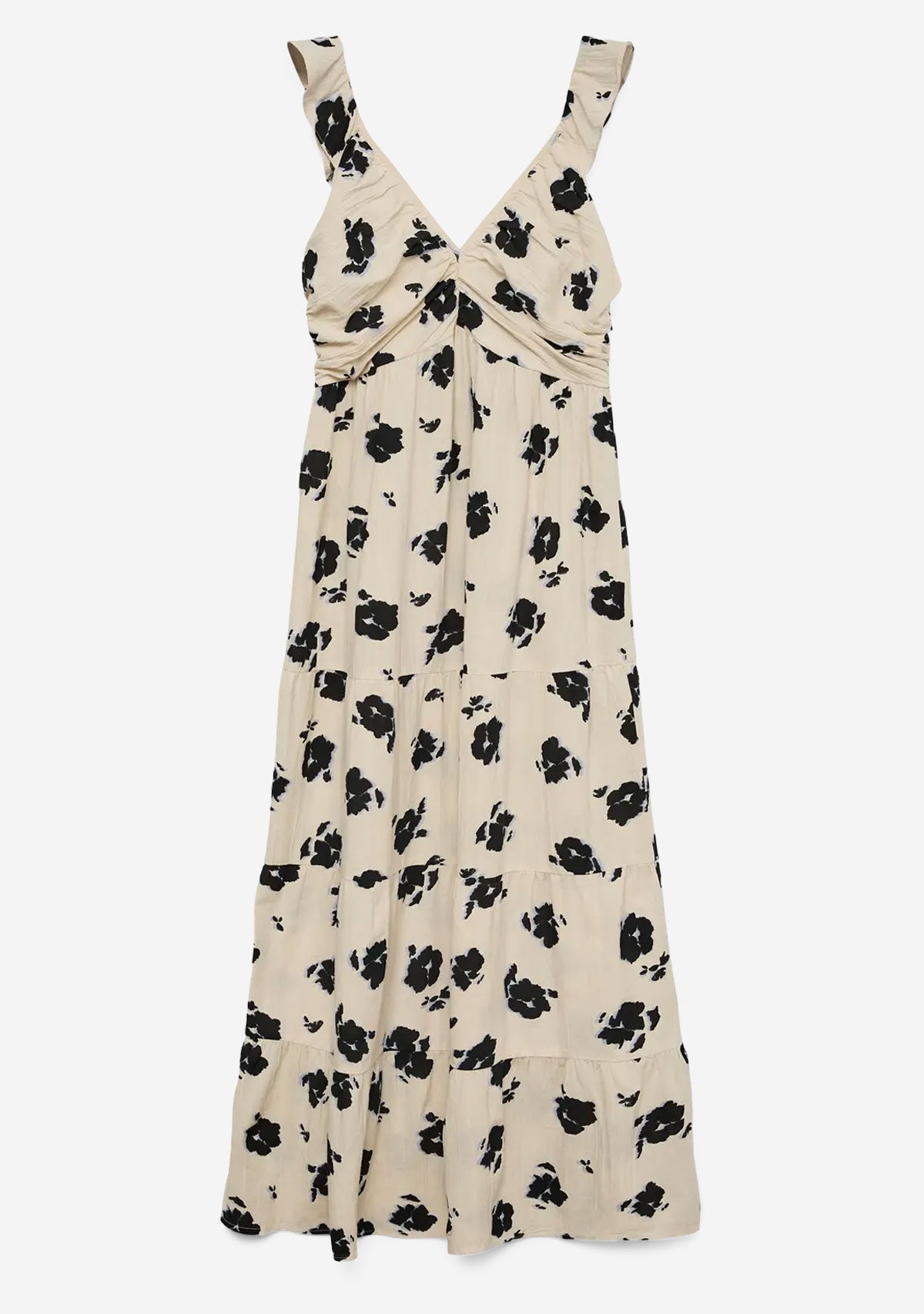Vmdicthe Sl Frill Ankle Dress Pumice Stone Alma