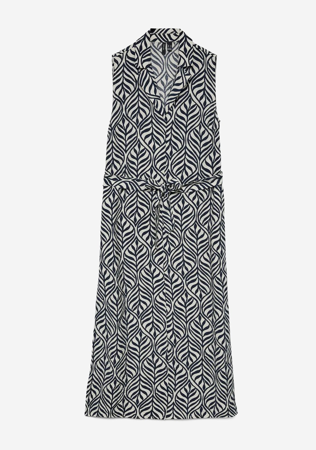Vmjosie Sl V-Neck 7/8 Dress Birch Navy Blaze Bonnie