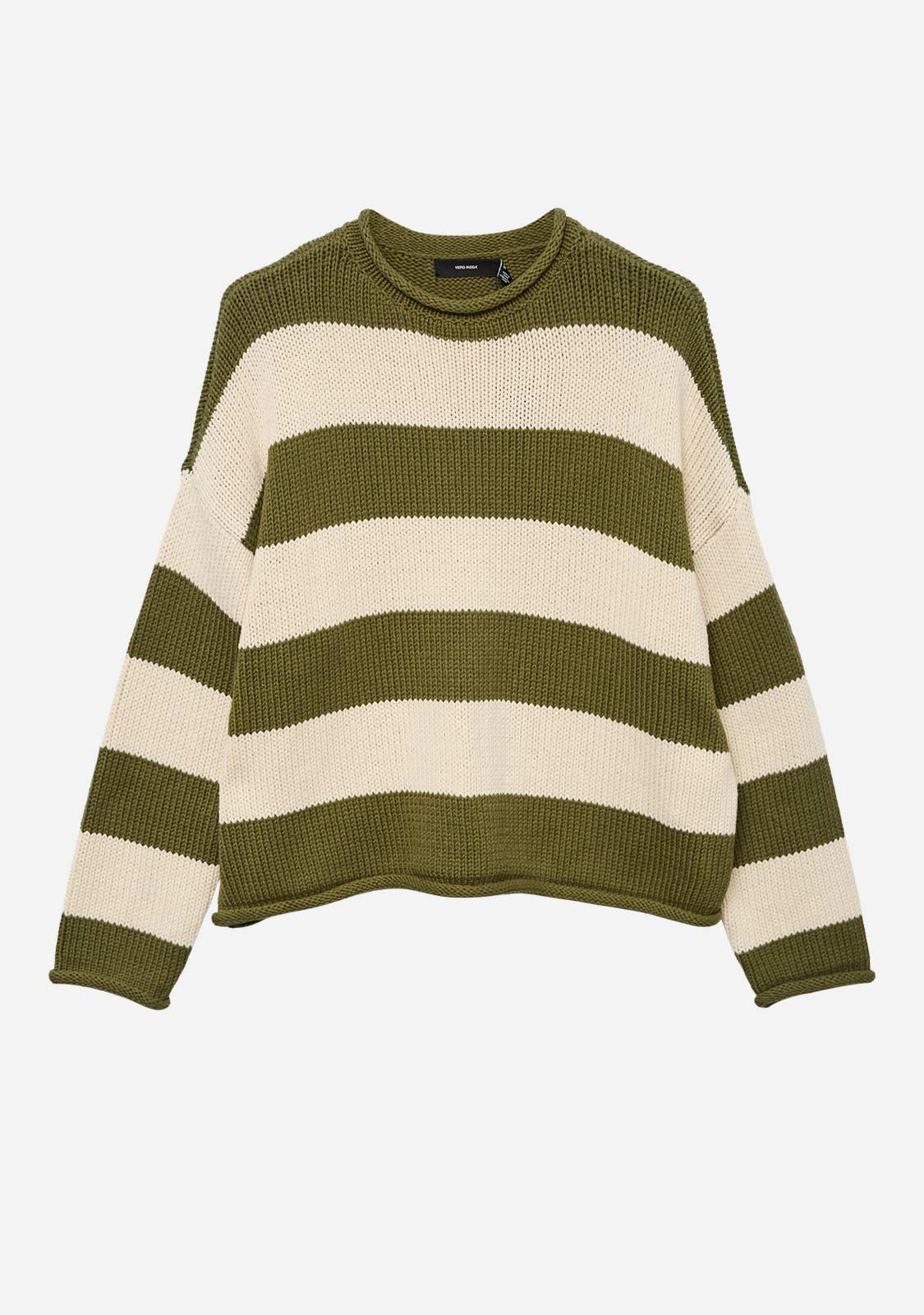 VMLeonora LS Rolledge Striped Sweater