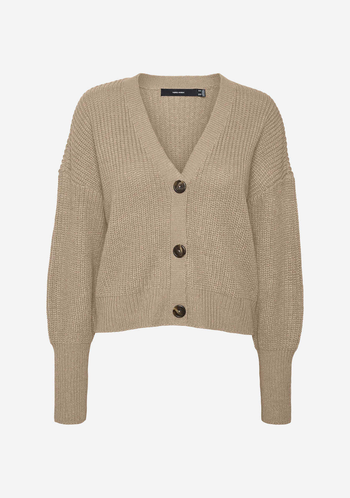 VERO MODA Vmlya Ls V-hals Cardigan Btq, silver mink, S