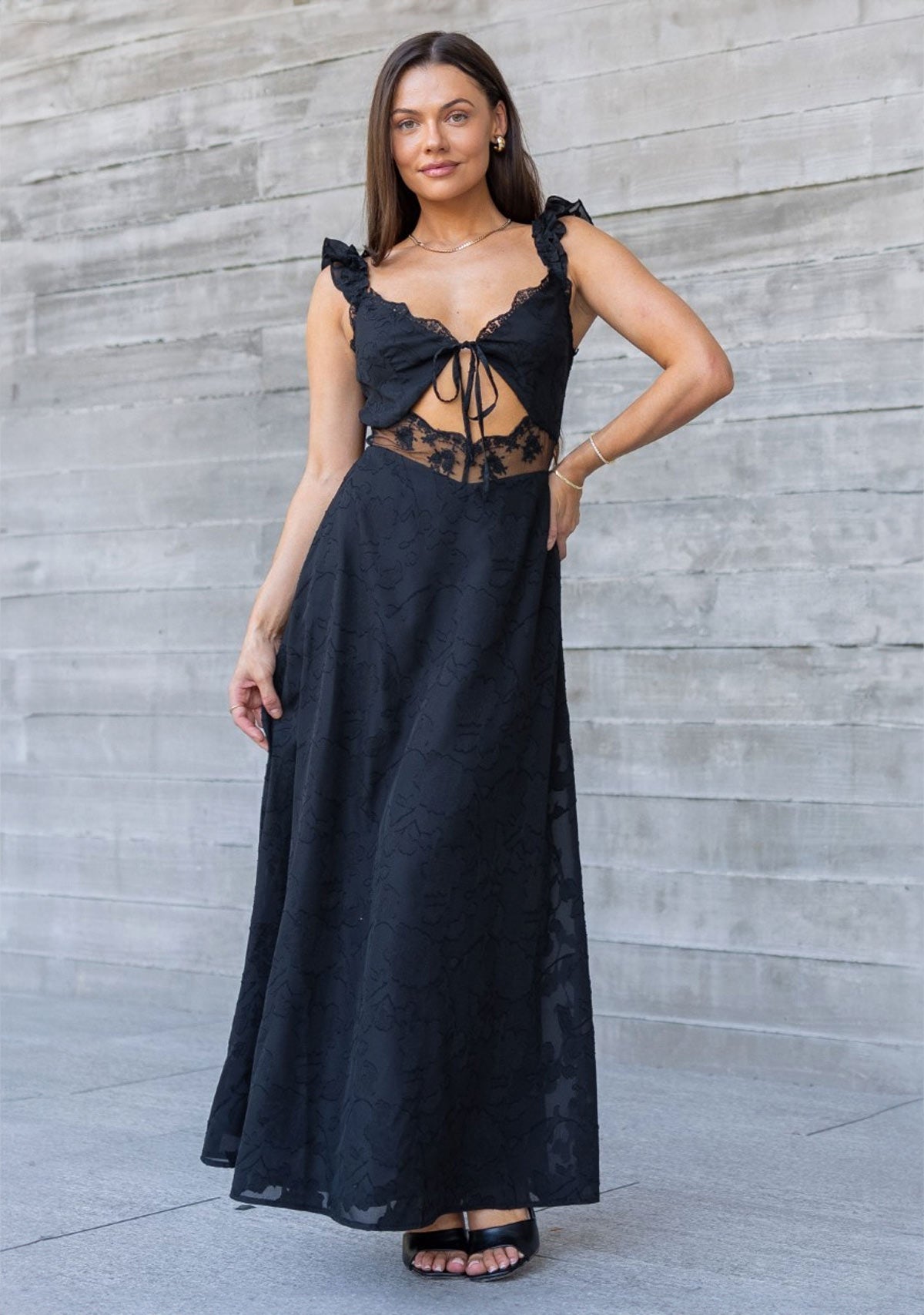 Rumi Burnout Chiffon Dress