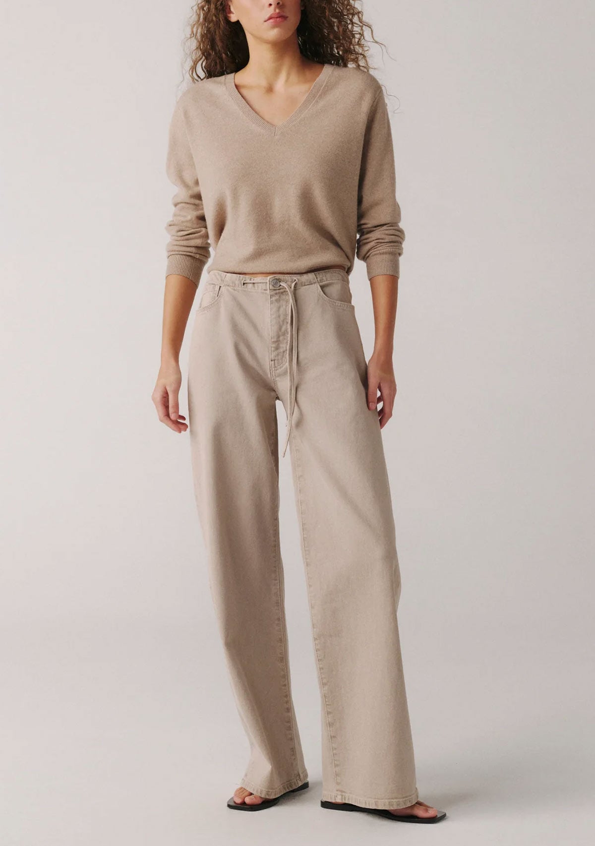 The Big Easy Pull On Wide Leg Sand Dollar