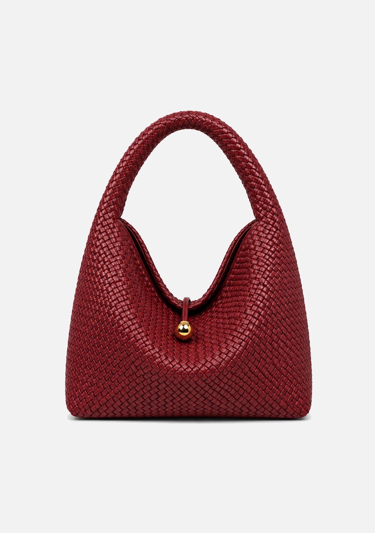 Curved Shoulder Bag with Pouch