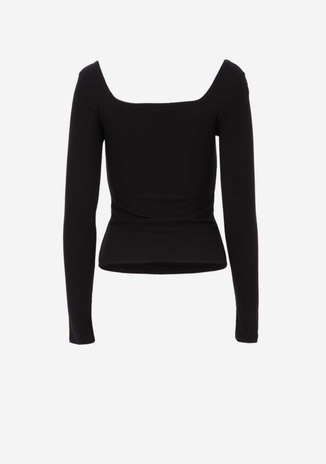 Baby Rib Square Neck L/S Top