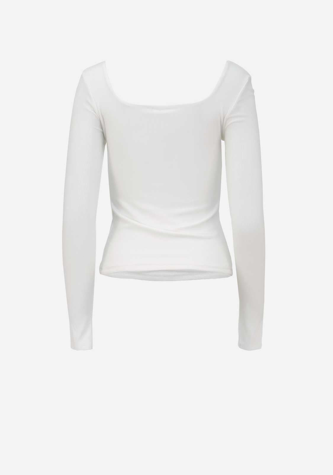 Baby Rib Square Neck L/S Top