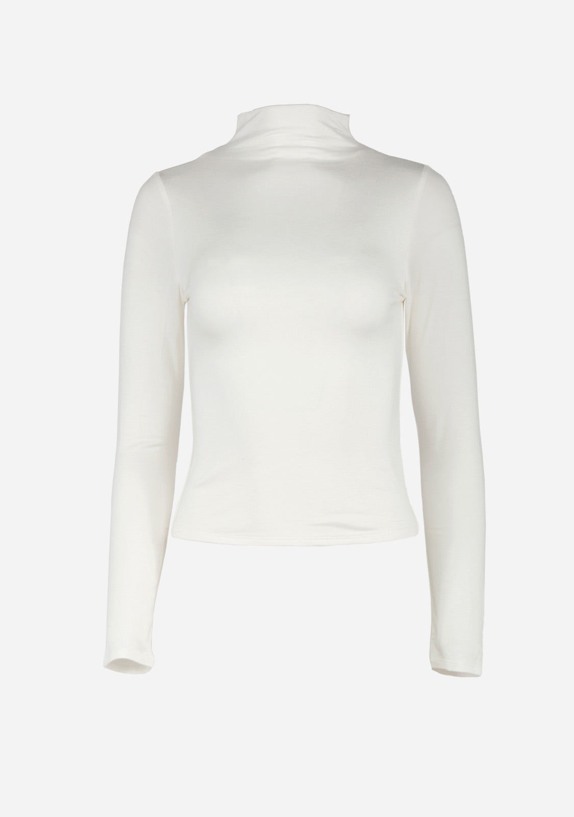 Double Layered Mock Neck L/S Top Shorter Body