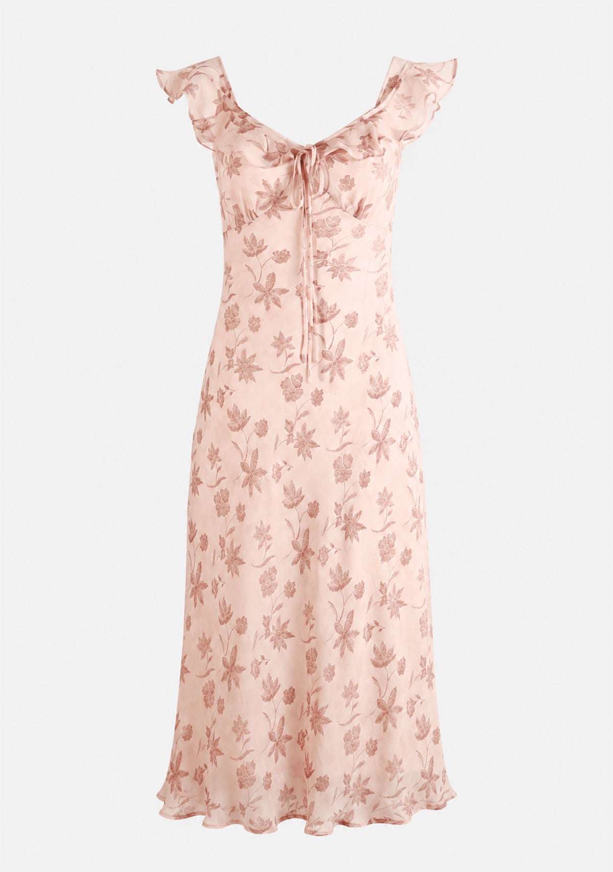 Floral Mesh Maxi Dress
