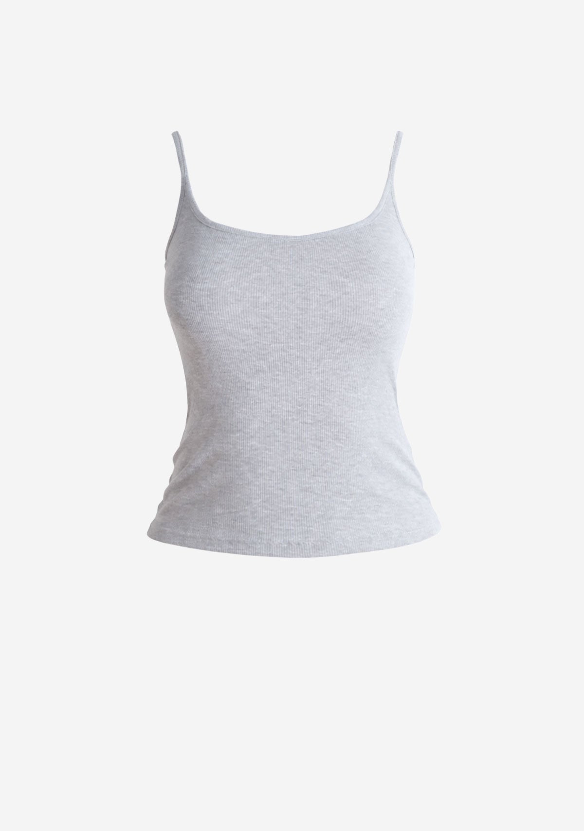 Soft Knit Cropped Tank Gray