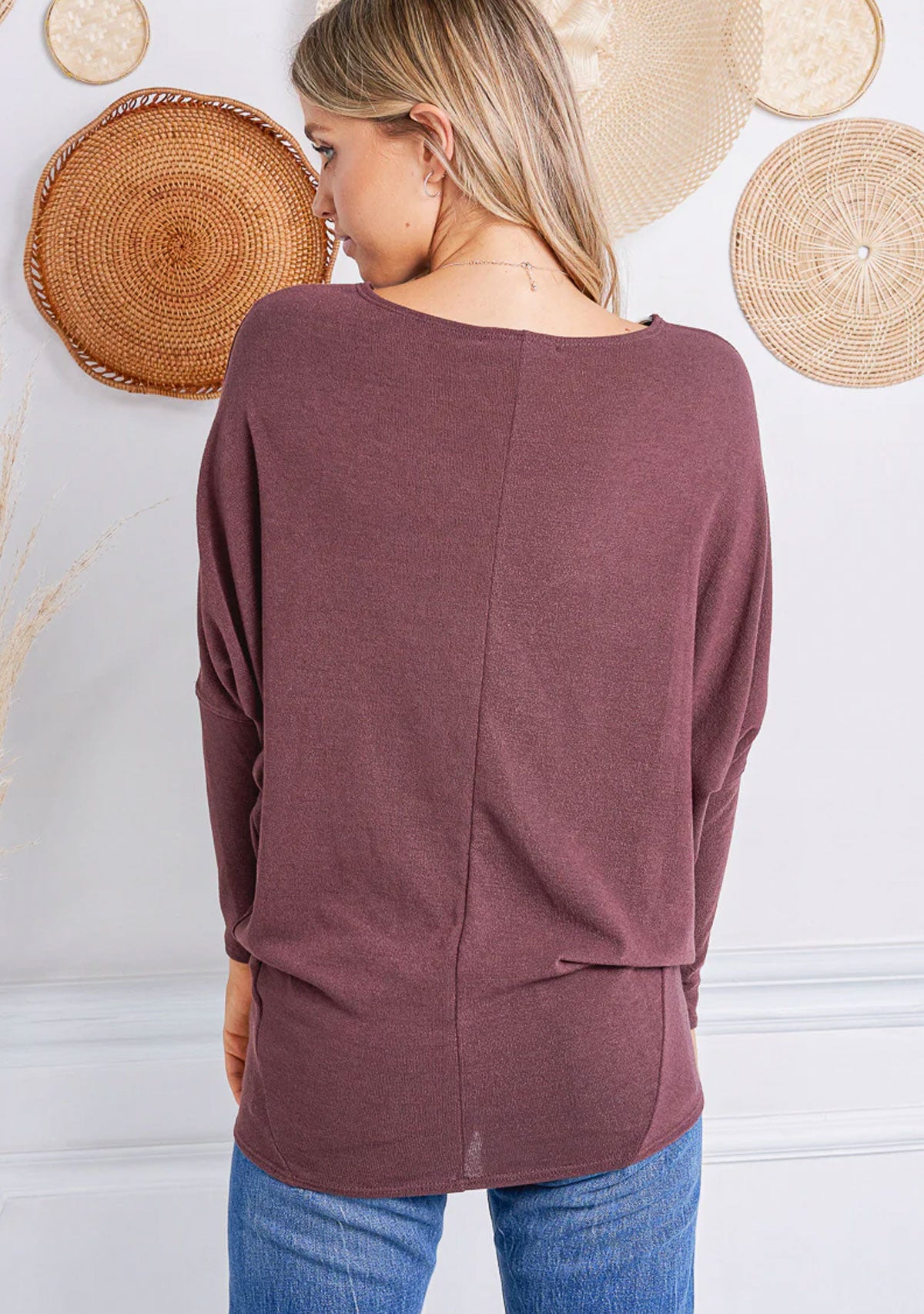Off Shoulder Dolman Slv Tunic