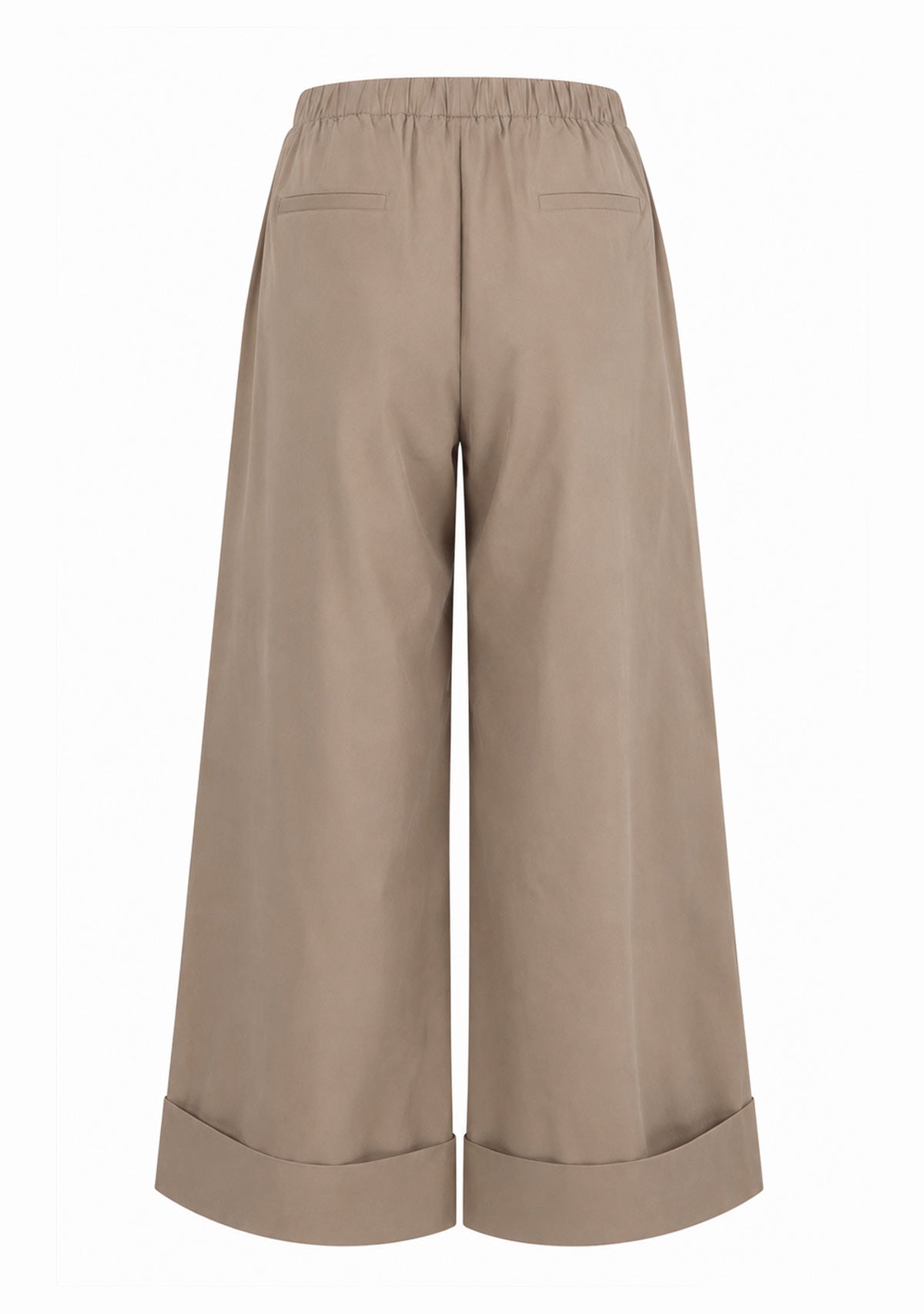 Wide-Leg Casual Pants Khaki Green