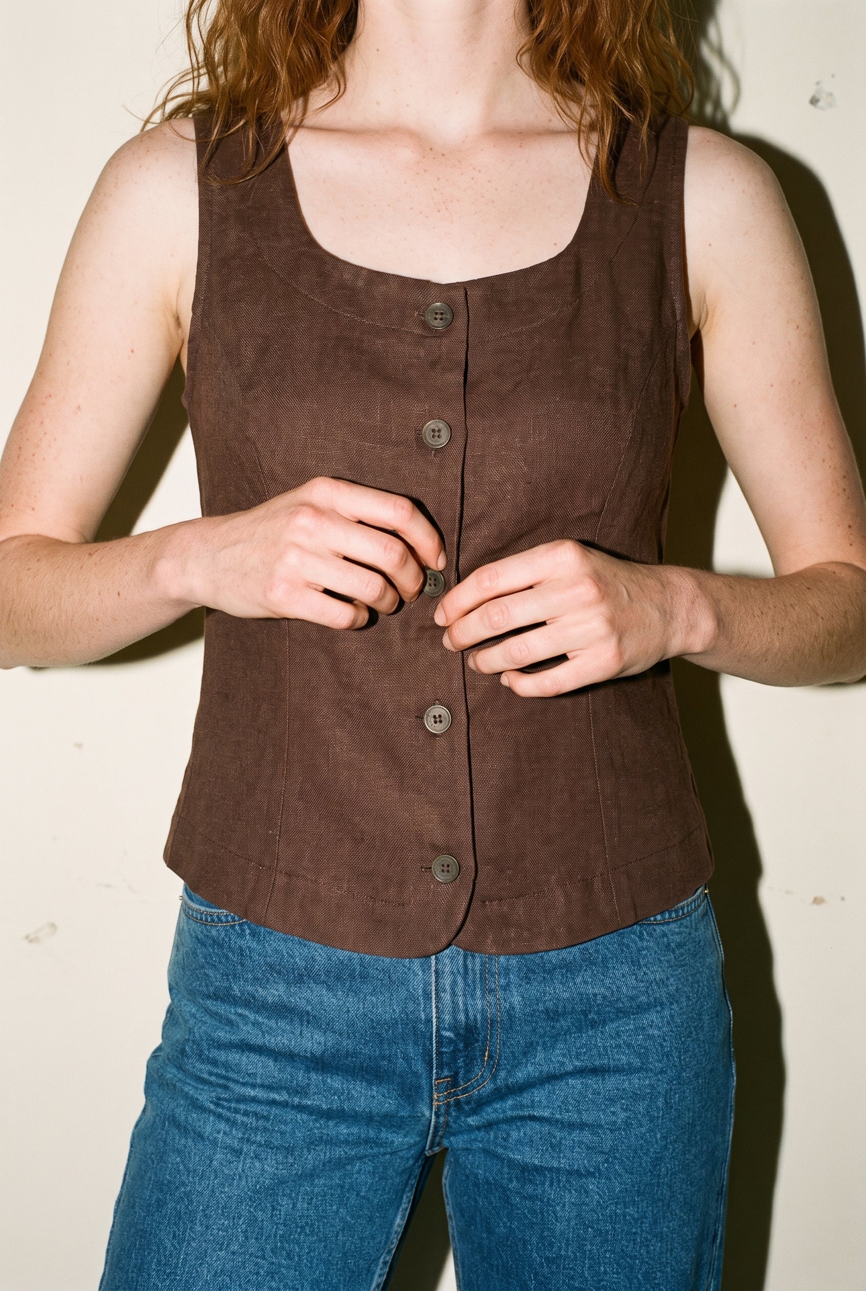 Cyra Top Brown Mus & Bombon