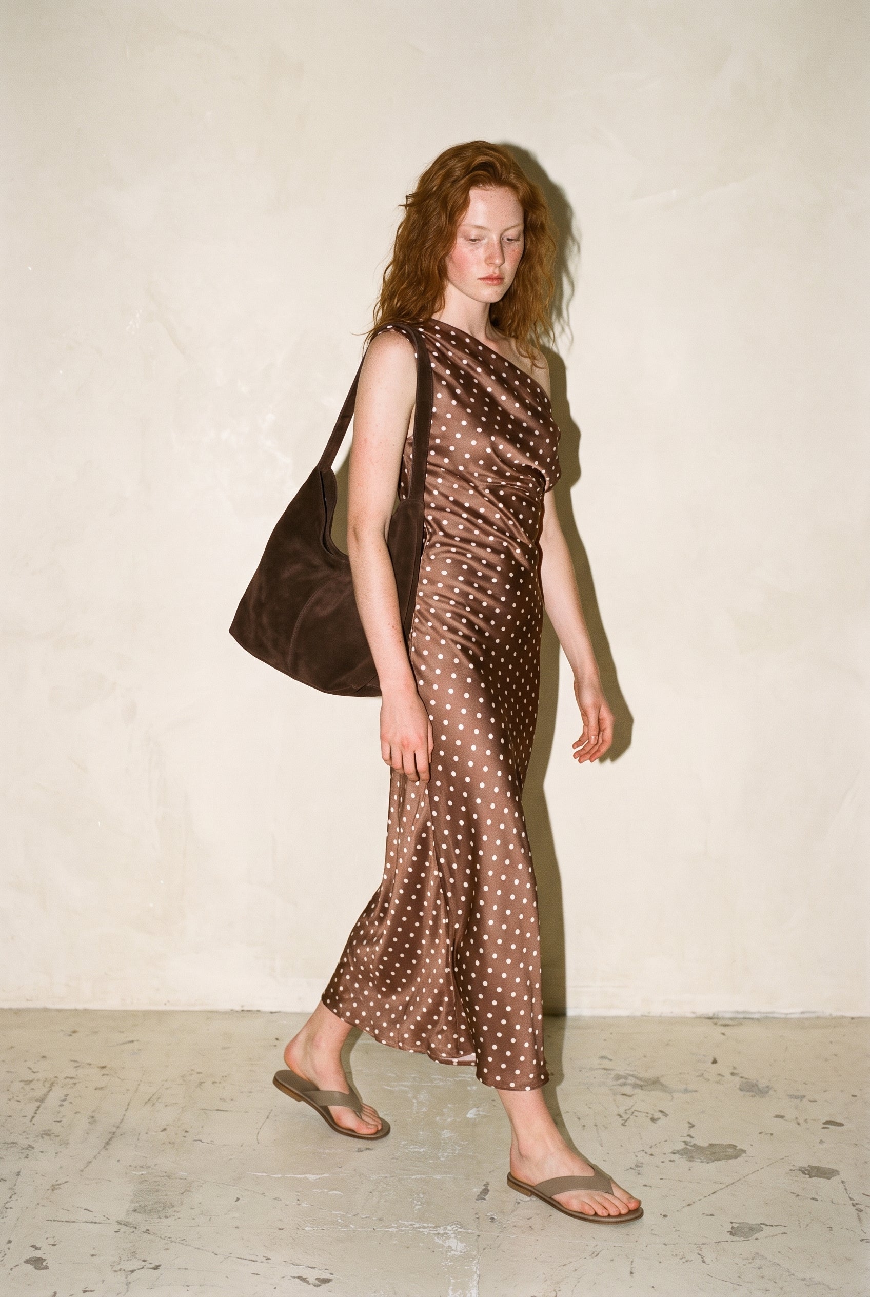 Lavon Dotted Dress Chocolate