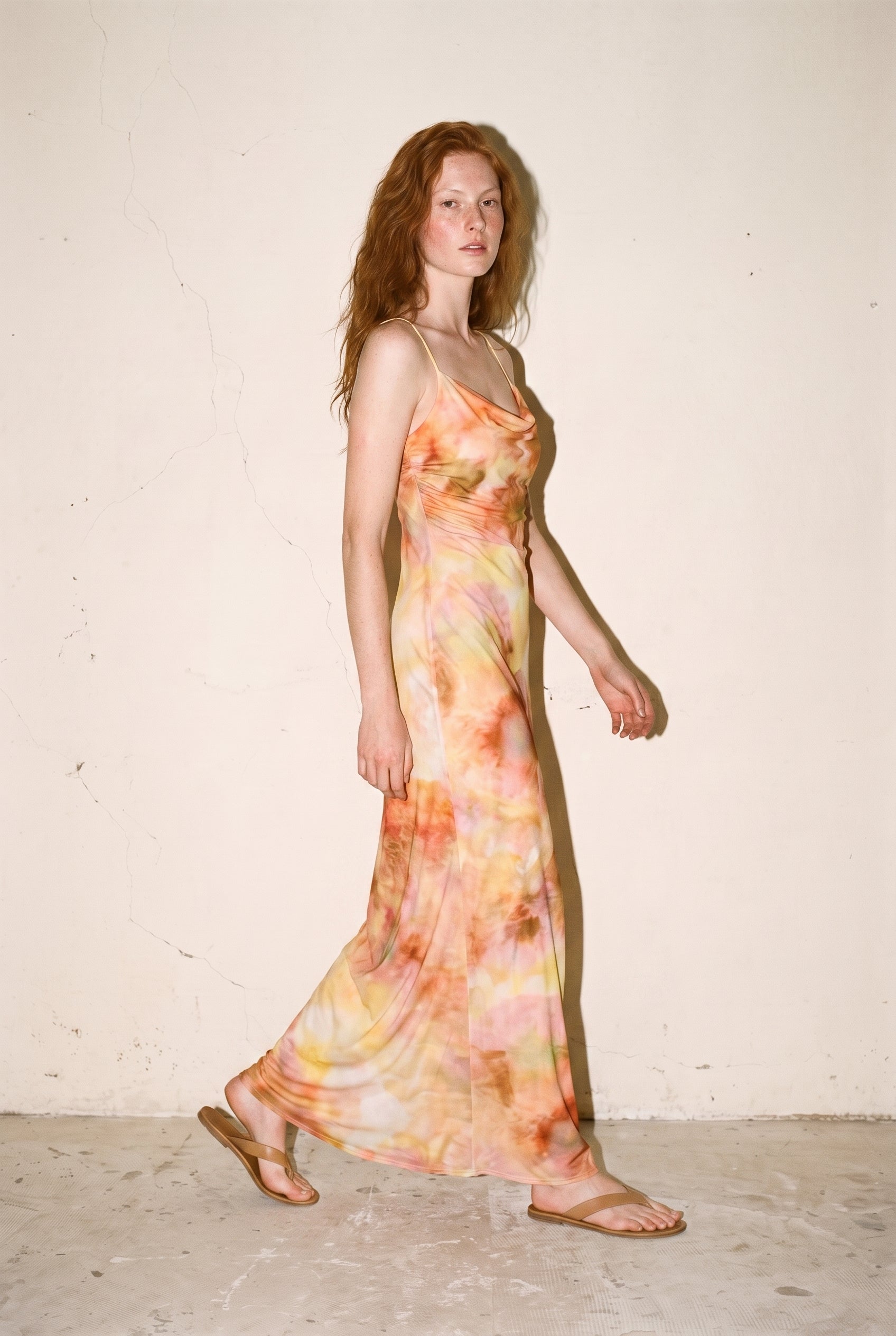 Aria Mesh Maxi Dress Watercolour Floral