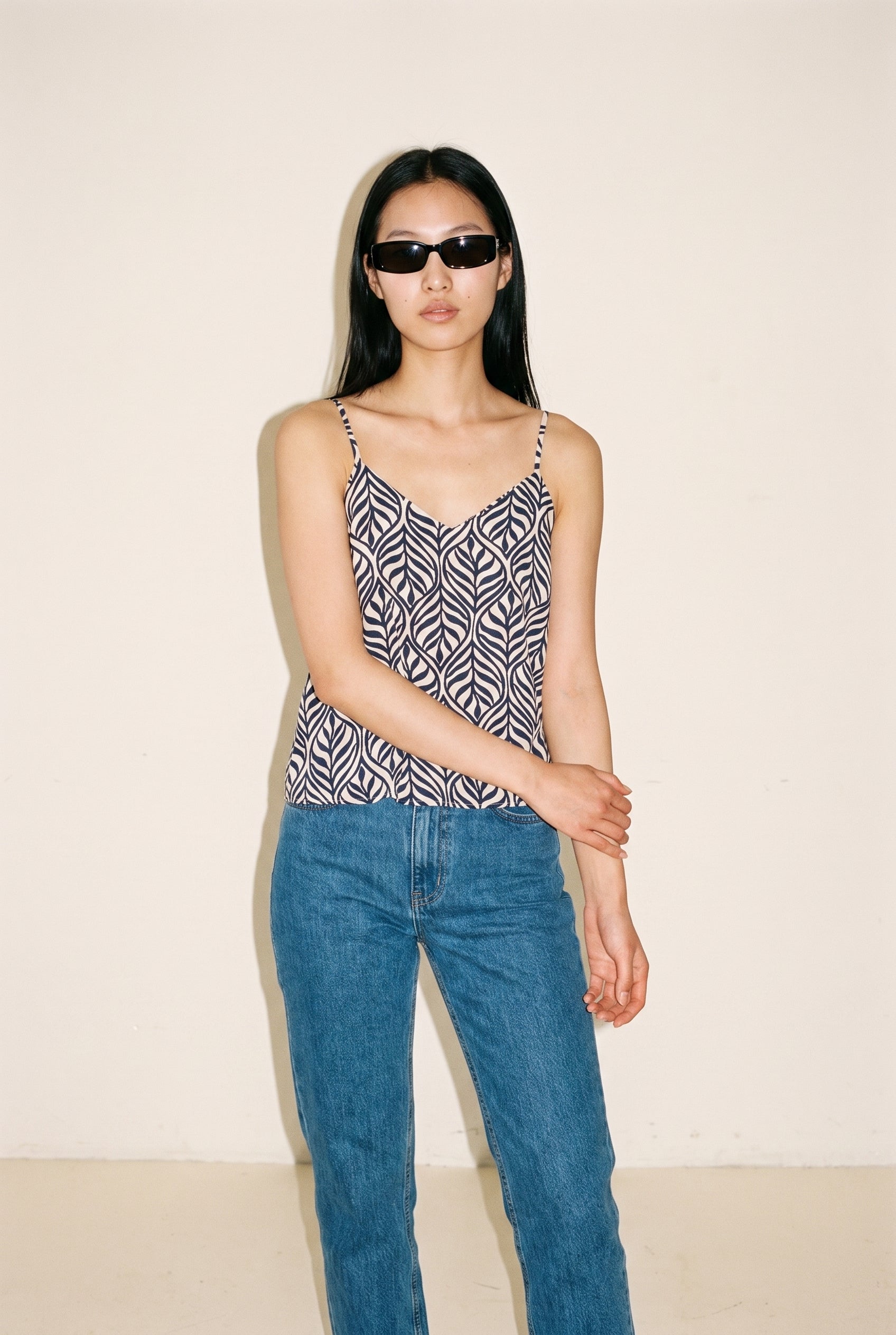 Vmjosie Singlet Birch Navy Blaze Bonnie Vero Moda