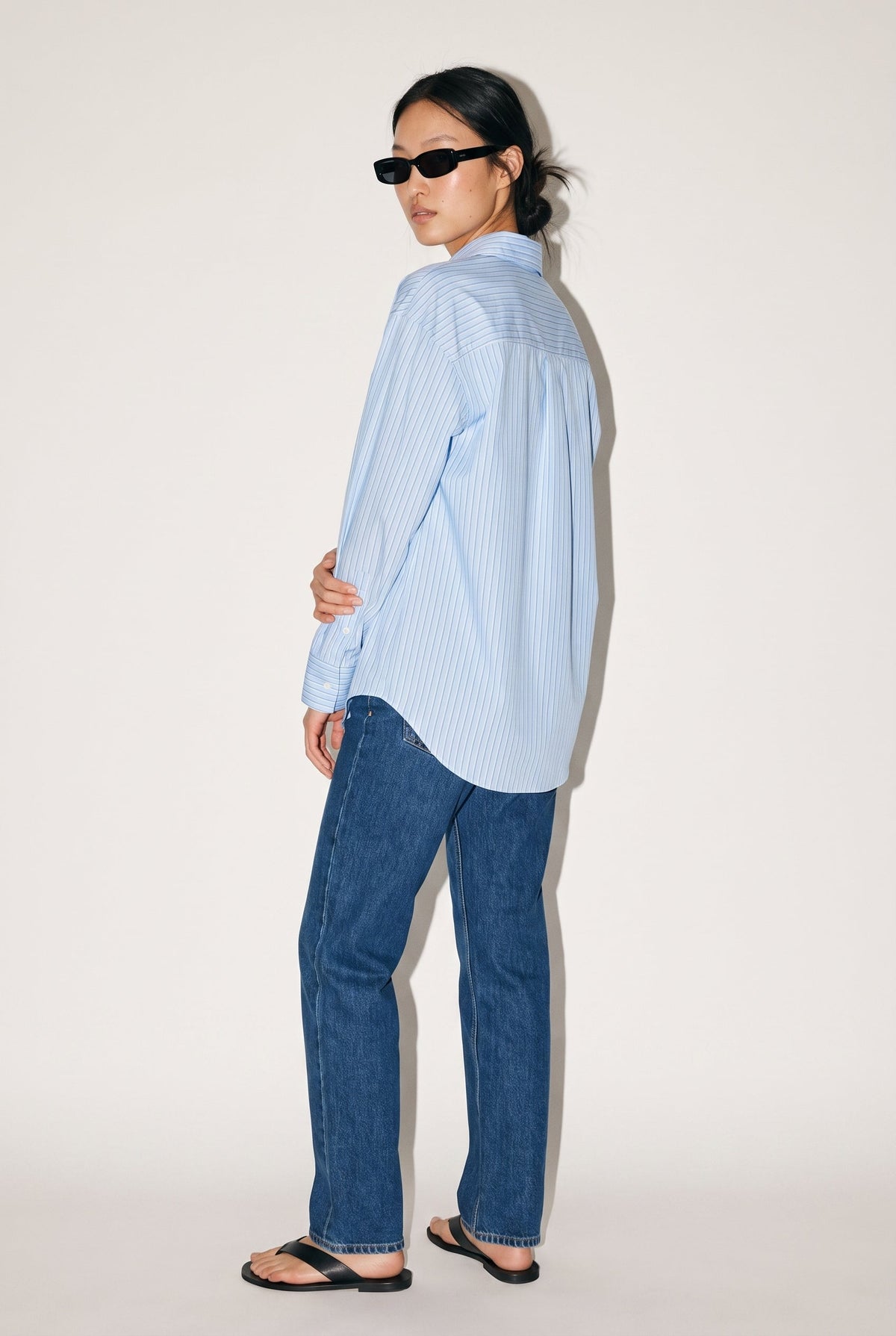 Relaxed Collared Button Shirt Blue COCA