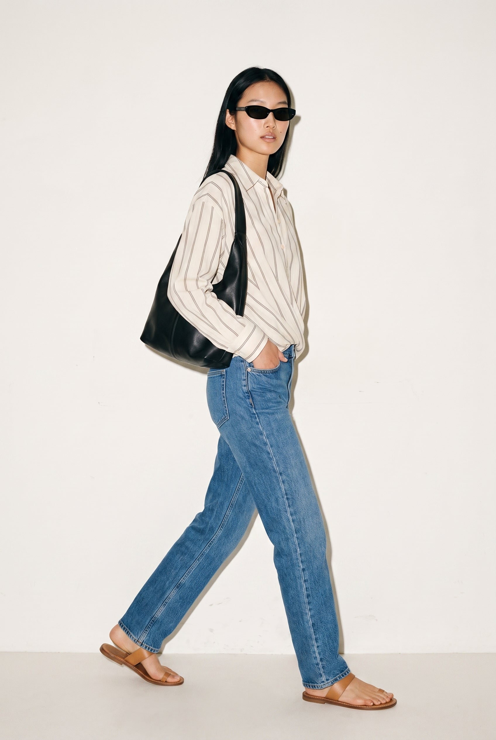 Striped Wrap Front Shirt