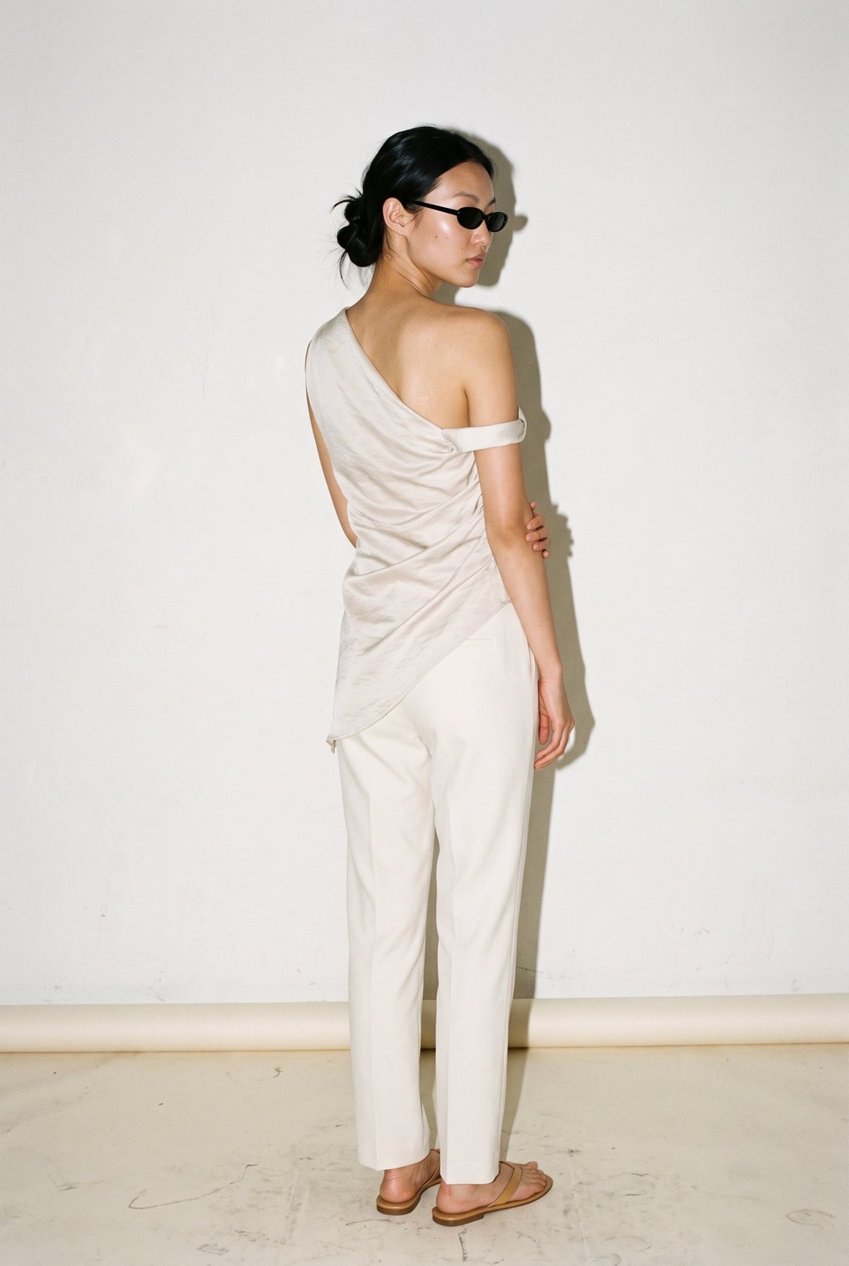 Asymmetrical Shoulder Tunic Top Vanilla Emory Park