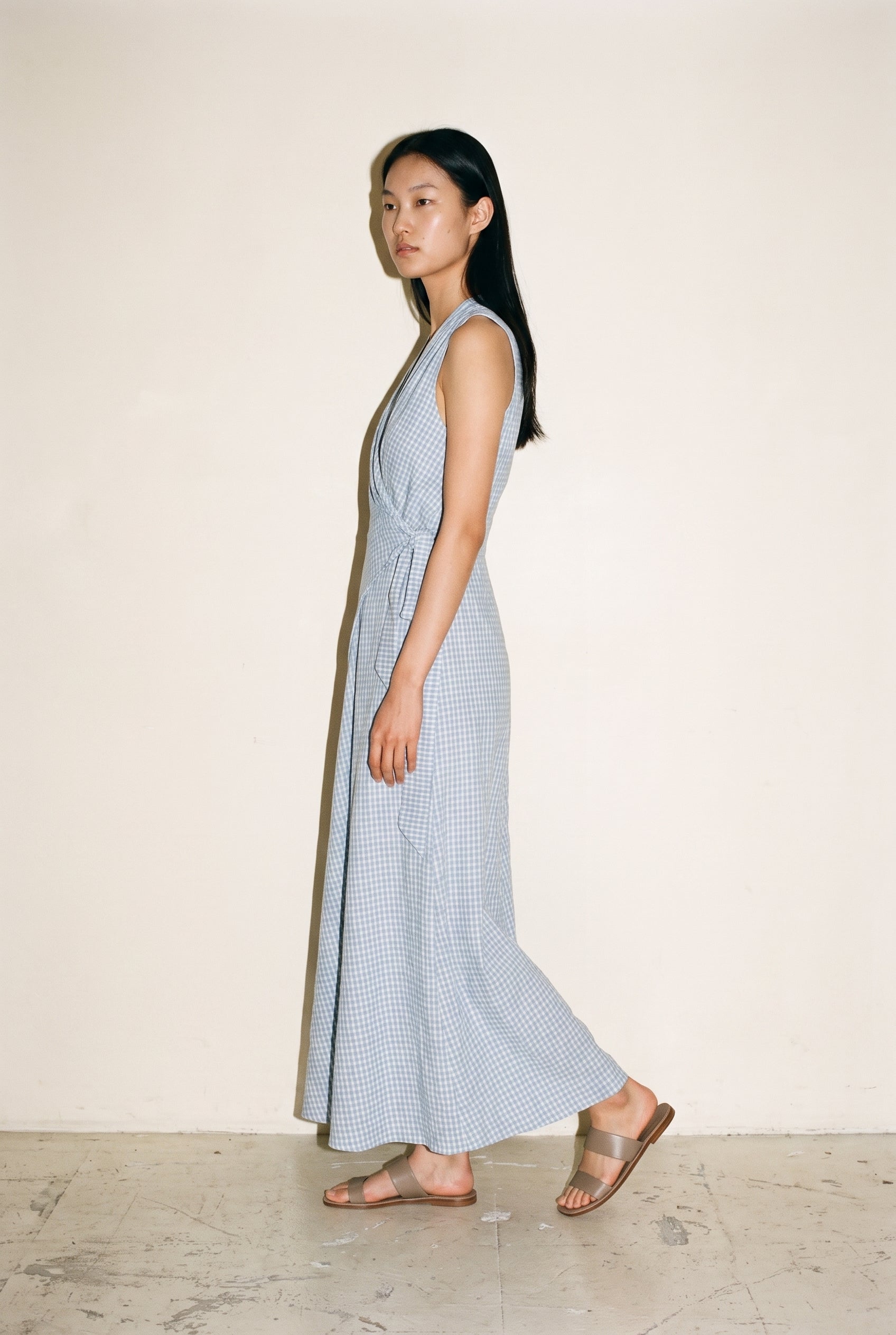 Green Gingham Maxi Dress Green Check