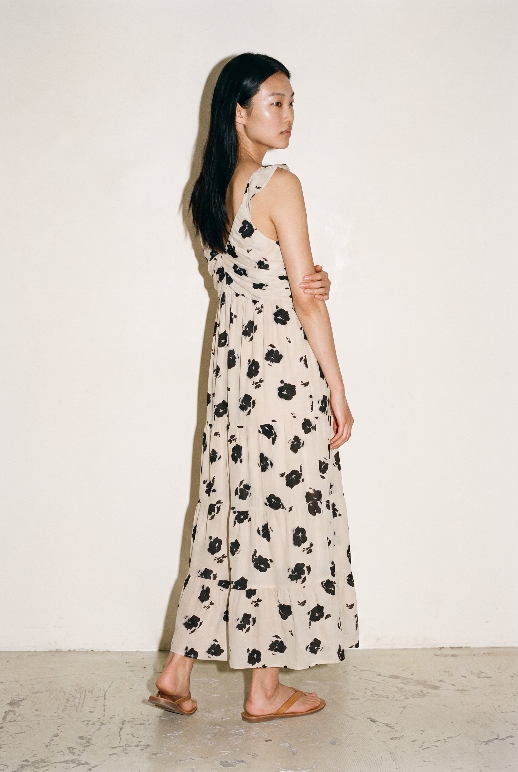 Vmdicthe Sl Frill Ankle Dress Pumice Stone Alma