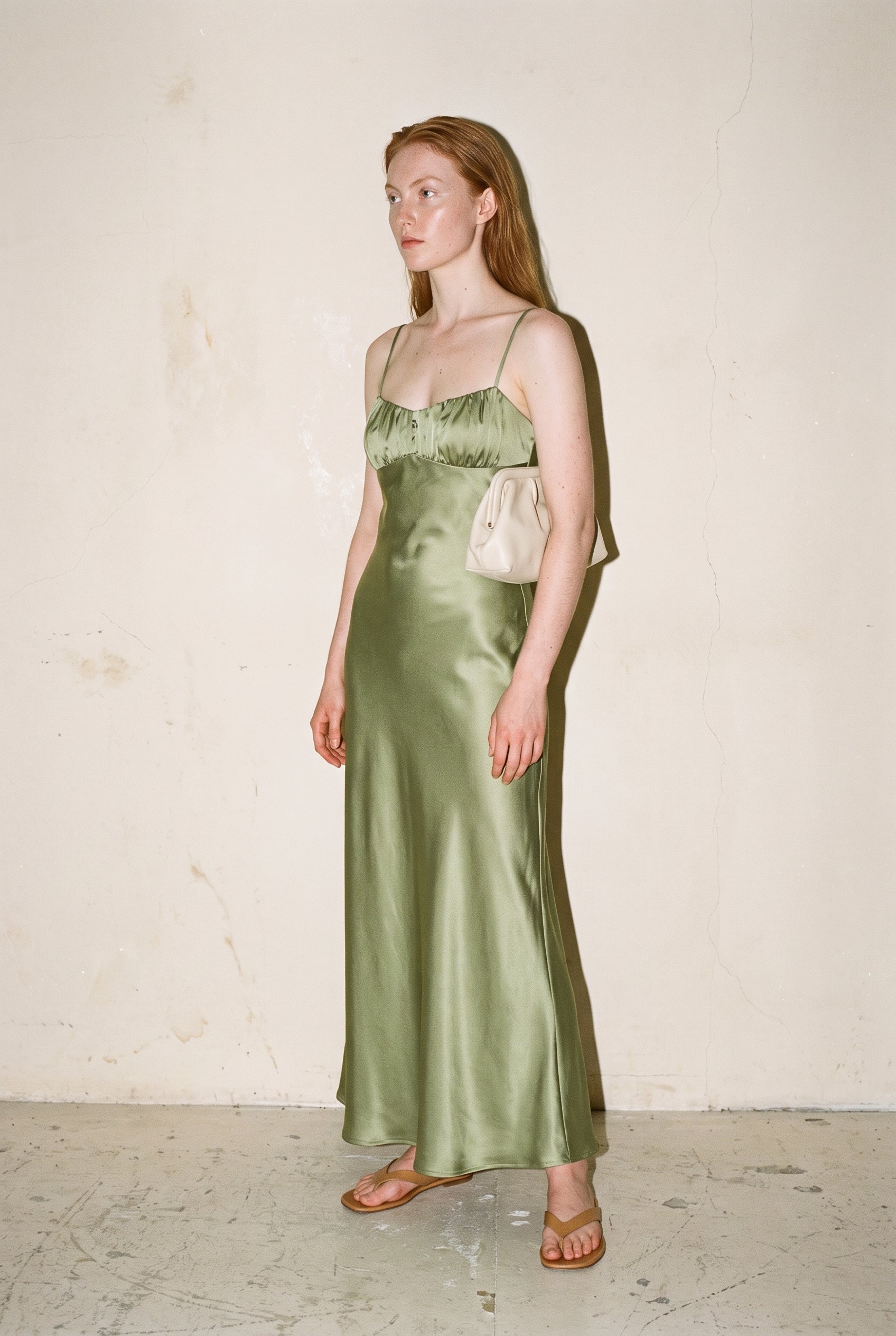 Woven Maxi Dress Olive