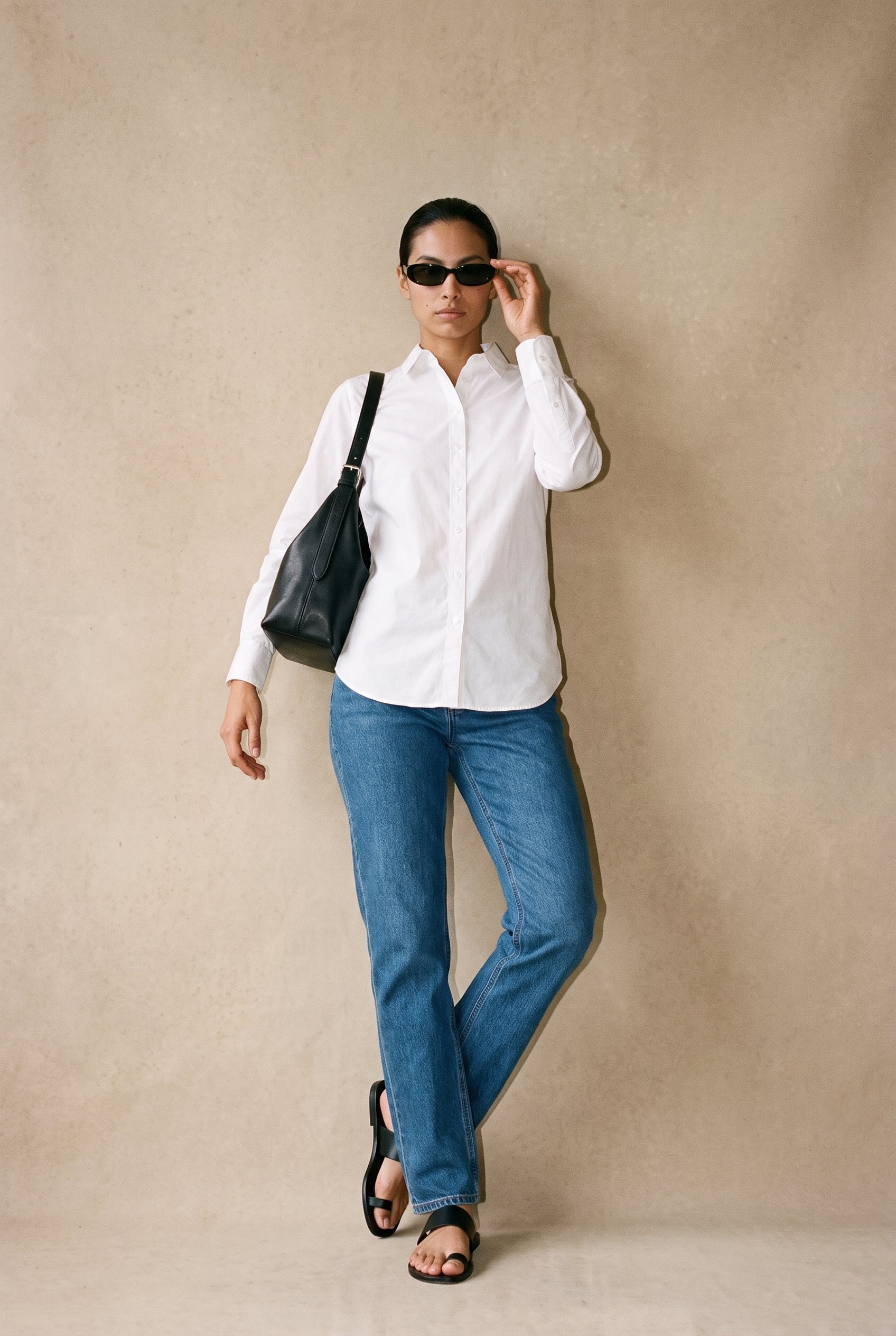 Classic Button-Down Shirt White SLOW HIGH