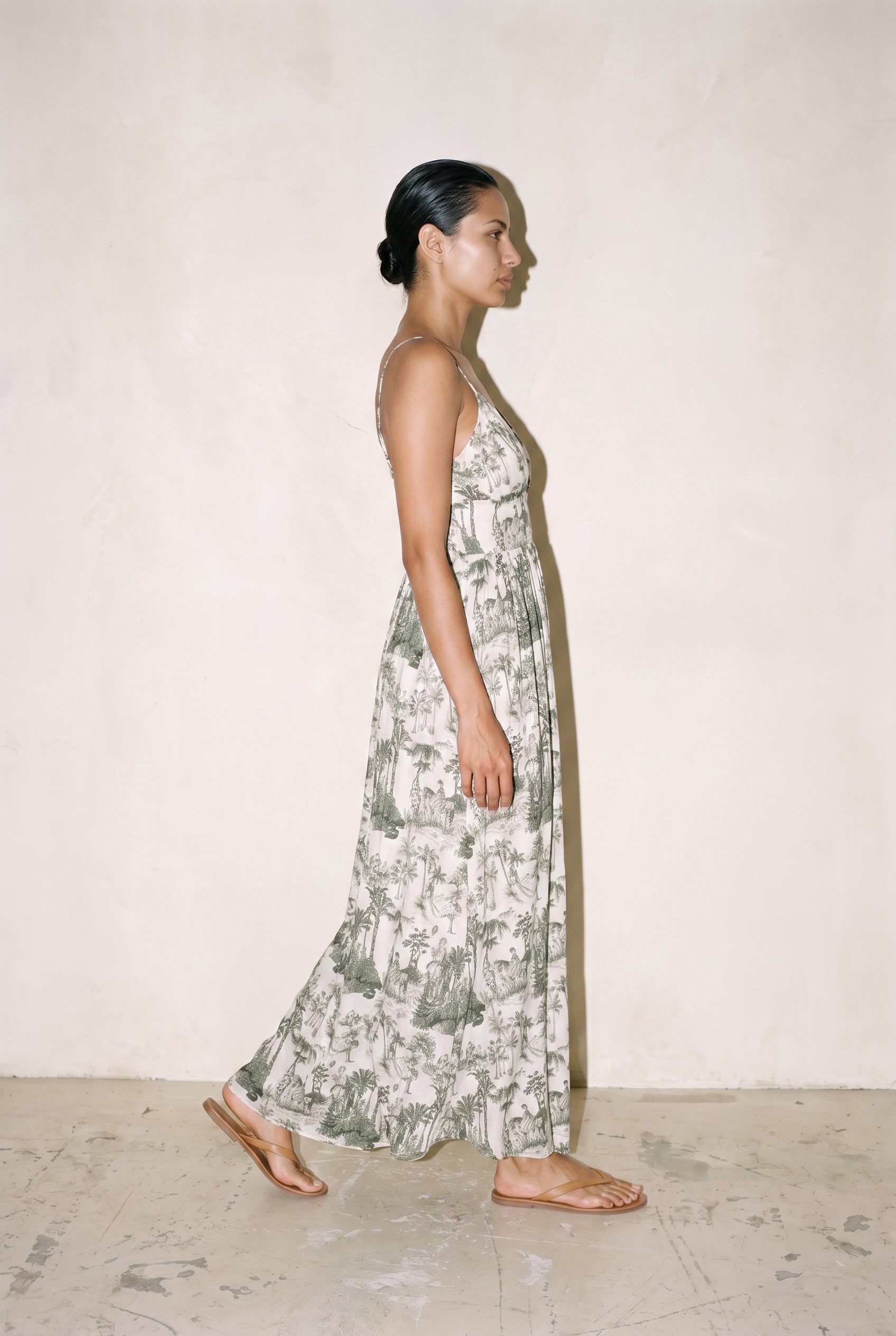 Thin Strap Smocked Back Waisted Maxi Dress