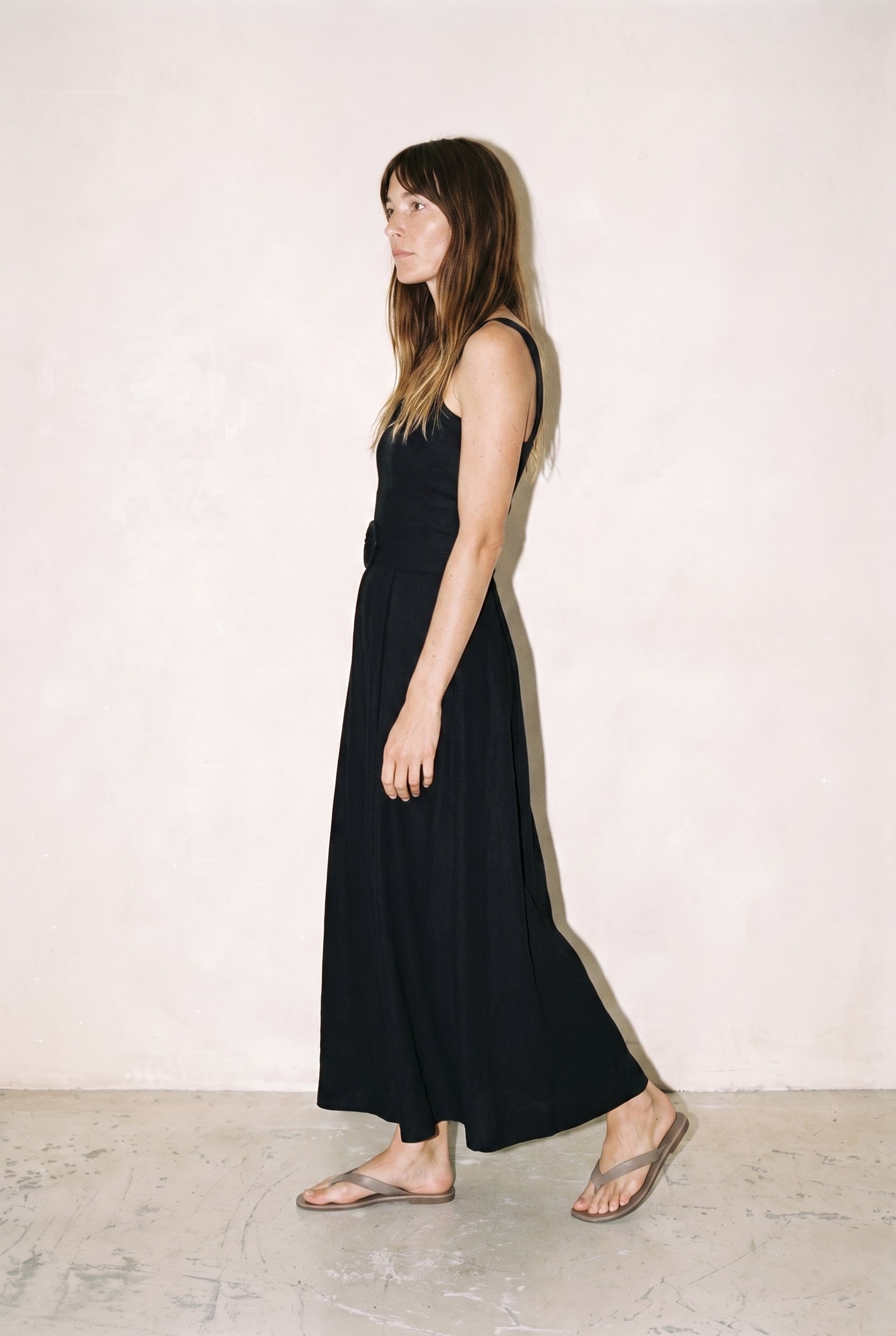 Square Neck Maxi Dress Black