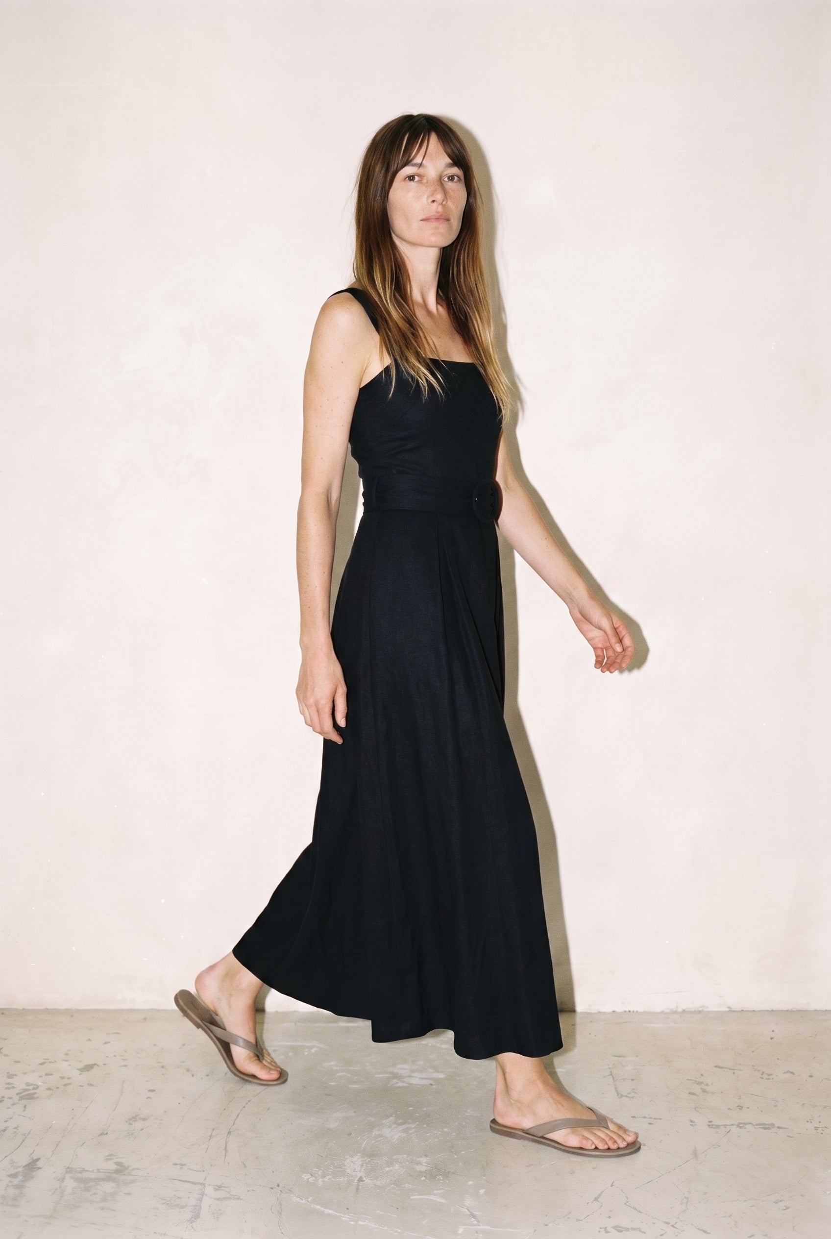 Square Neck Maxi Dress Black