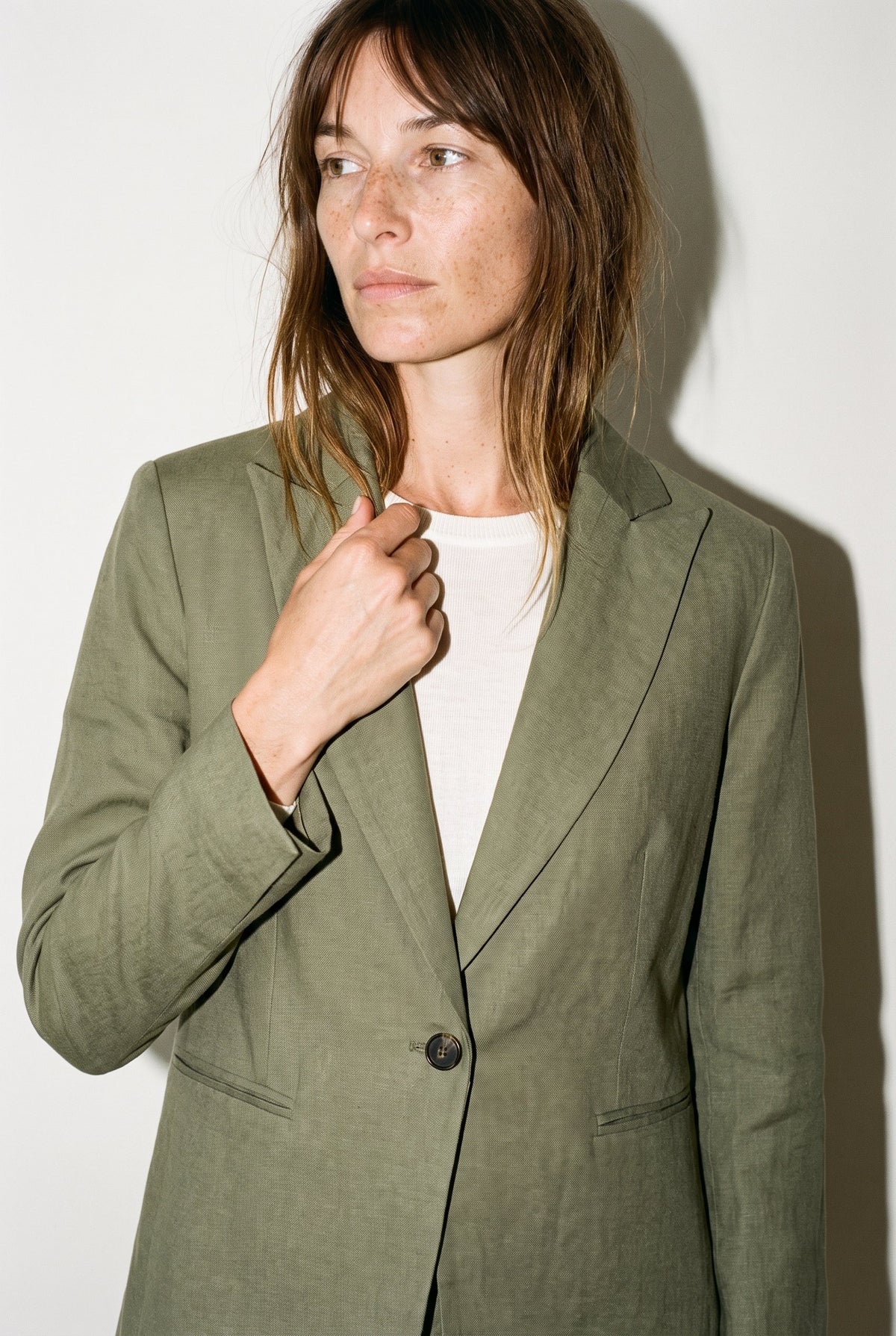 Slragna Basic Blazer Dusky Green Soaked