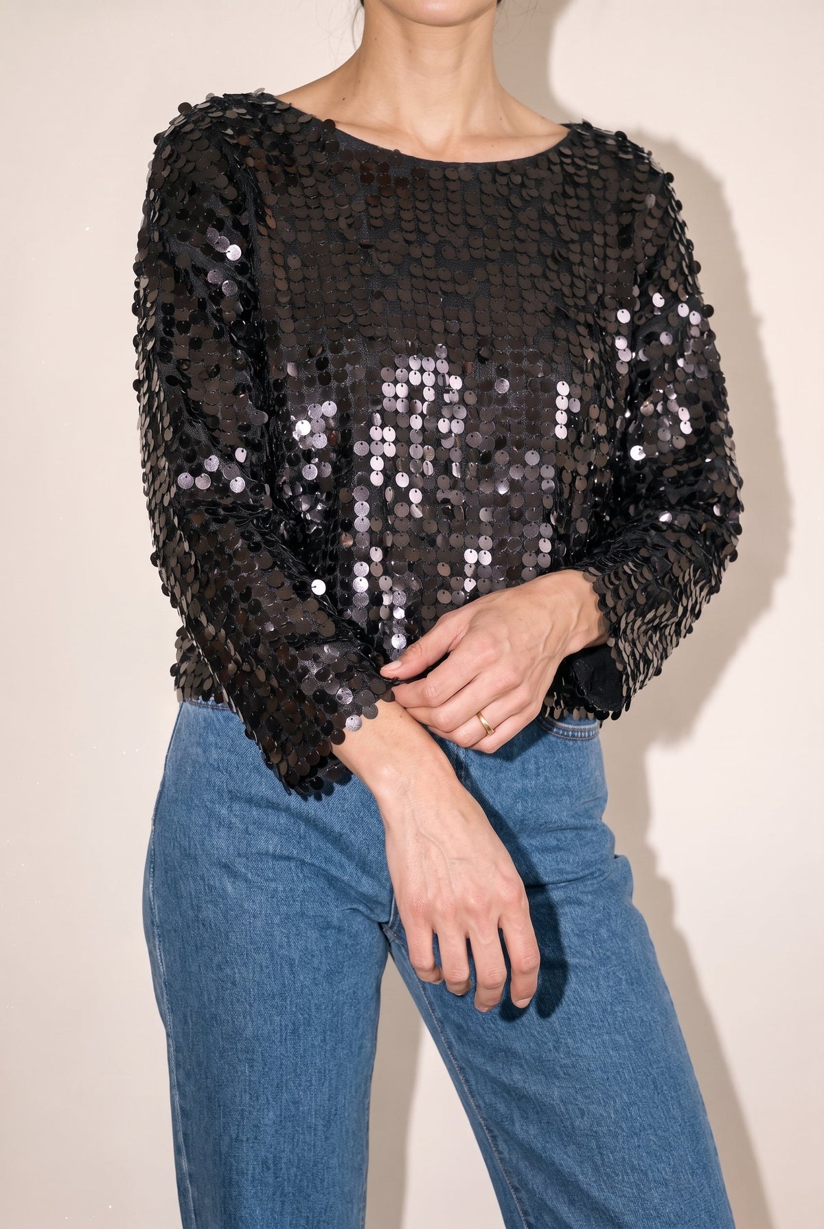 WomenS Knit Top Black Astrid