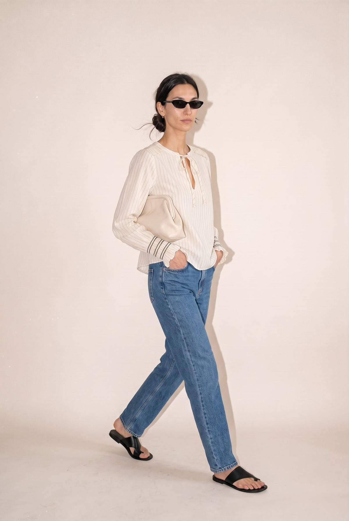 Vm Millie  Top Birch  Stripes Black Vero Moda