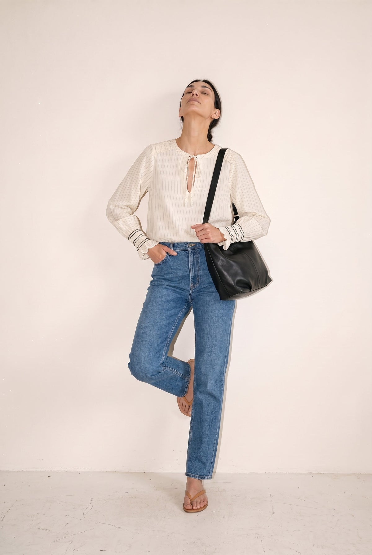Vm Millie  Top Birch  Stripes Black Vero Moda