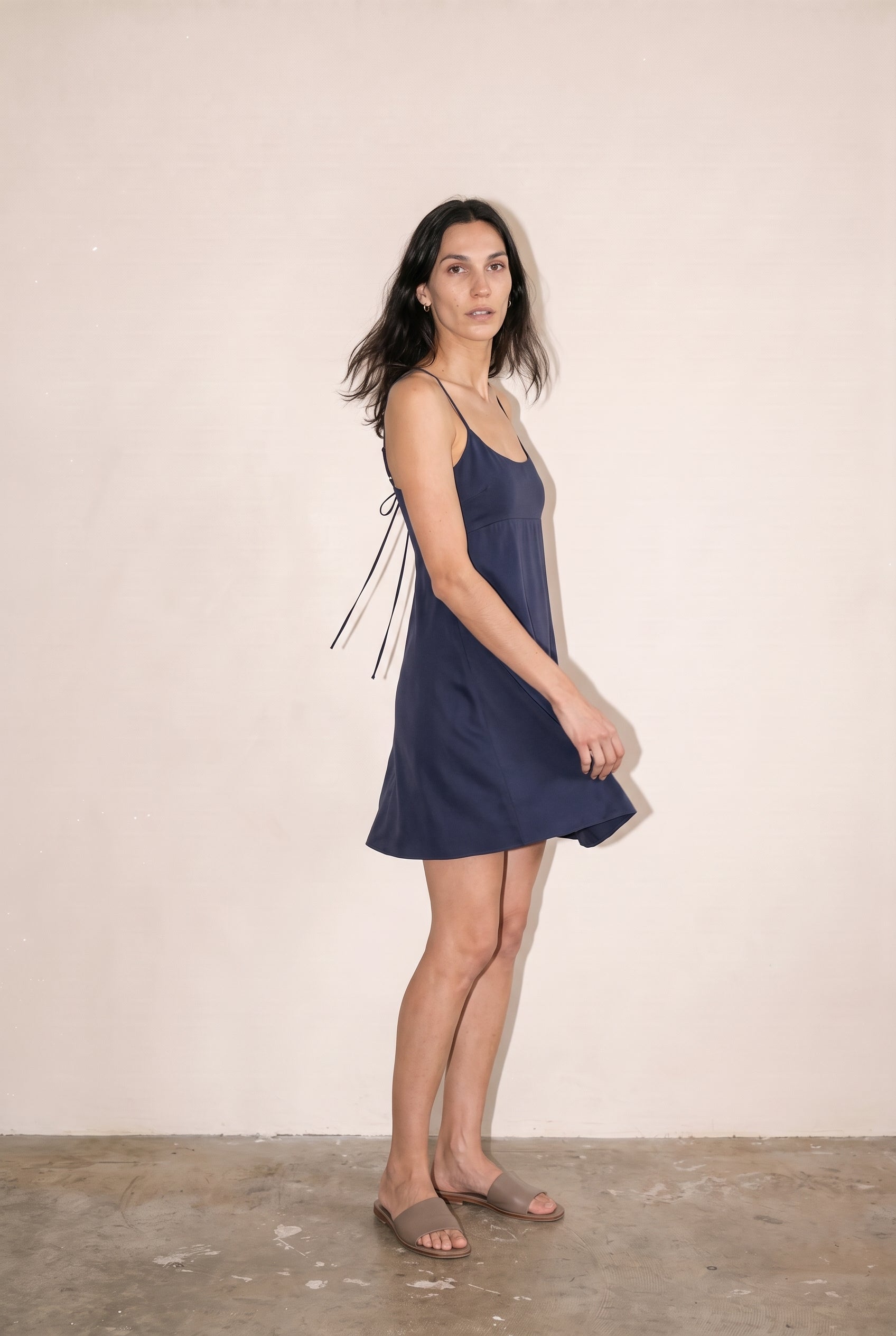 Easy A-Line Mini Dress Navy
