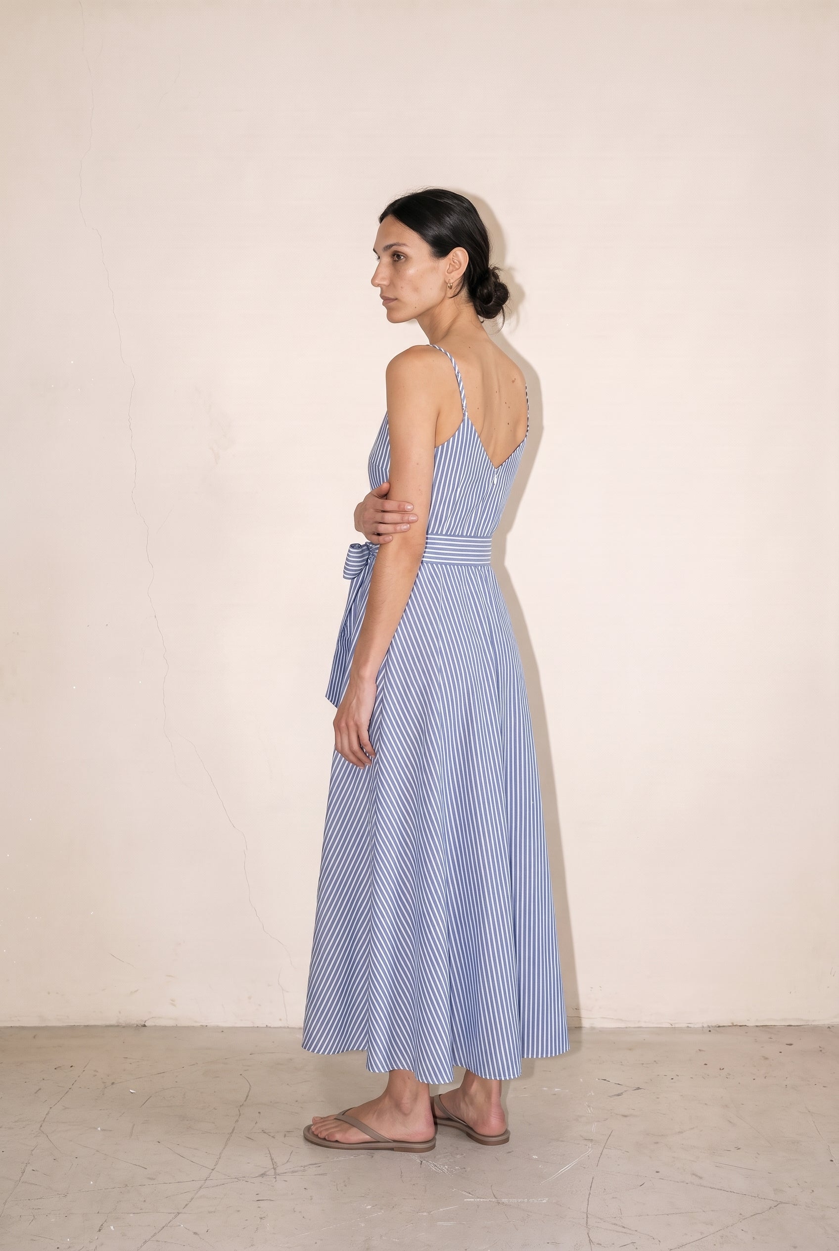 Dress Midi/Maxi Sleeveless Woven Cotton