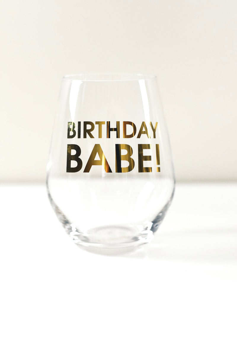 Birthday Babe Wine Glass
