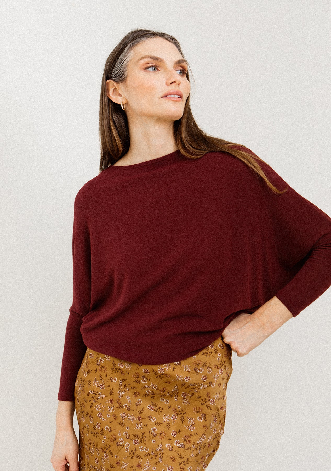 Off Shoulder Dolman Slv Tunic