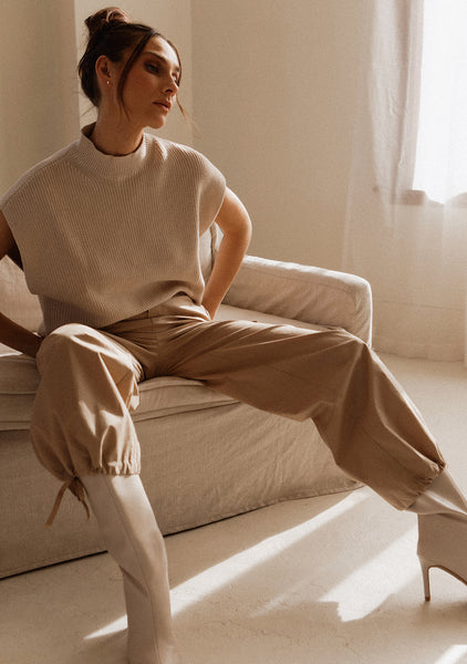 【今季】 louren single tuck cocoon pants tuck cocoon pants louren ブラック