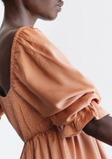 Smocked Body Ruffle Mini Dress