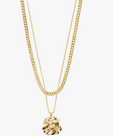 Willpower Curb Chain and Coin Necklace Gold