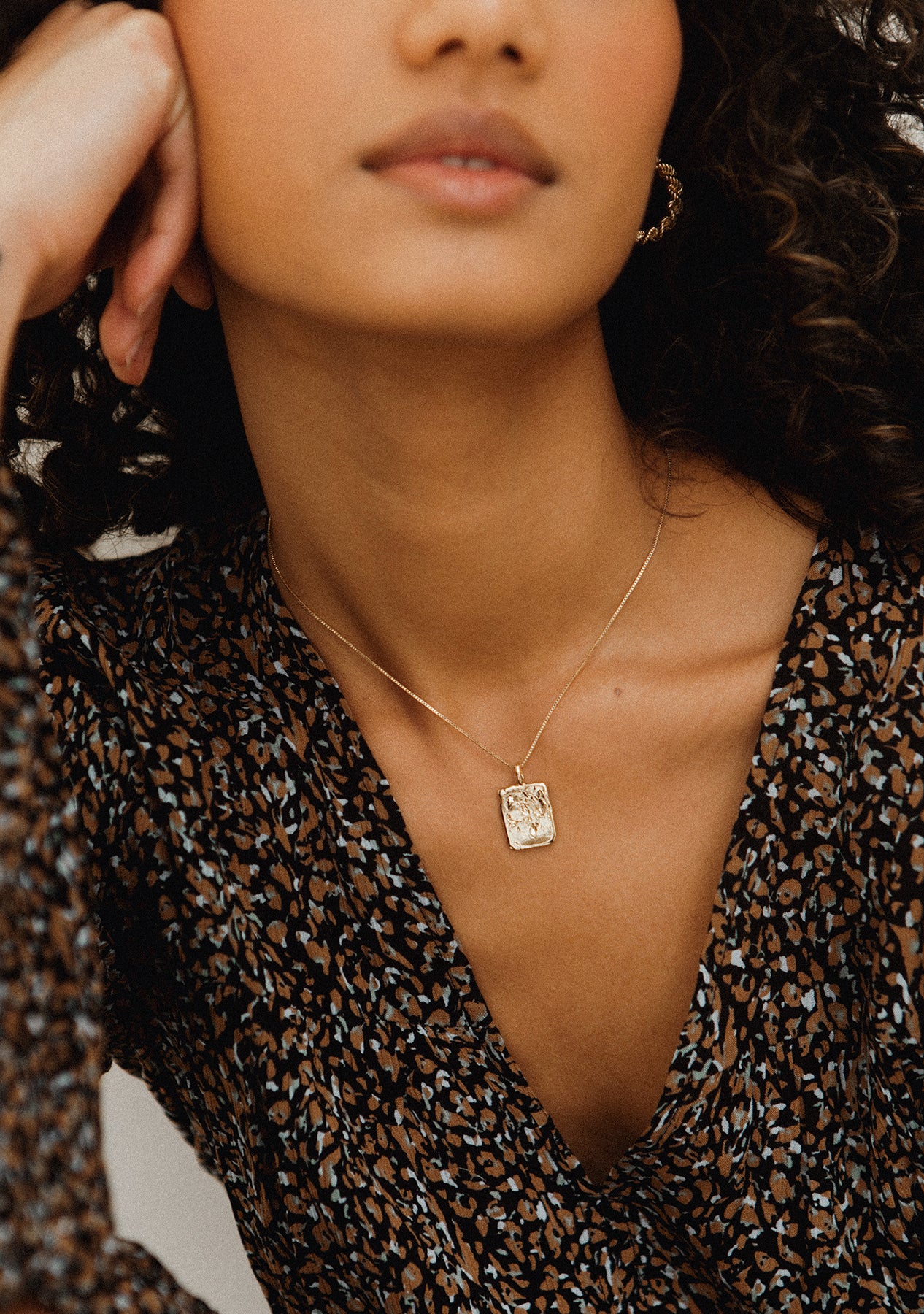 Kindness Recycled Square Coin Necklace