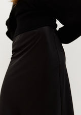 Midi Satin Slip Skirt