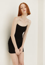Rhinestone Shoulder Strap Mini Dress